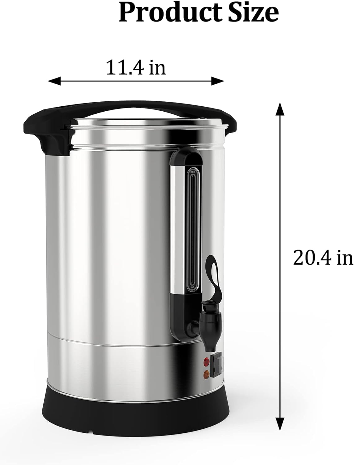 100 Cup (14L/3.8Gal) Commercial Coffee Maker - Stainless Steel Large Hot Coffee & Beverage Dispenser for Parties, Buffets, Weddings & Events | Perfect for Catering, Office Use & Large Gatherings