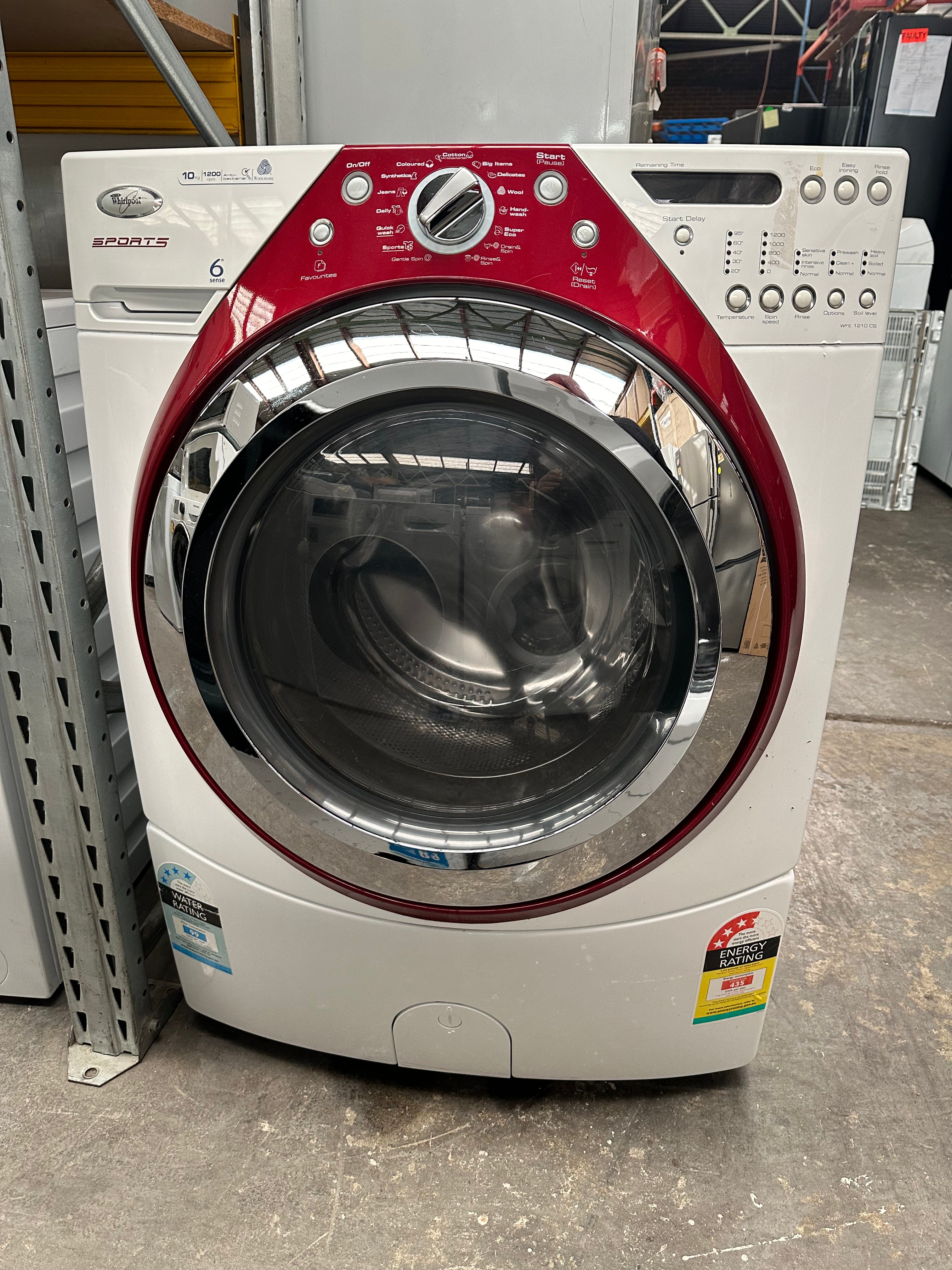 Whirlpool 10kg Front Load Washing Machine | Energy Efficient | German Made | Refurbished | Large Capacity | Perfect for Apartments & Small Laundry Rooms