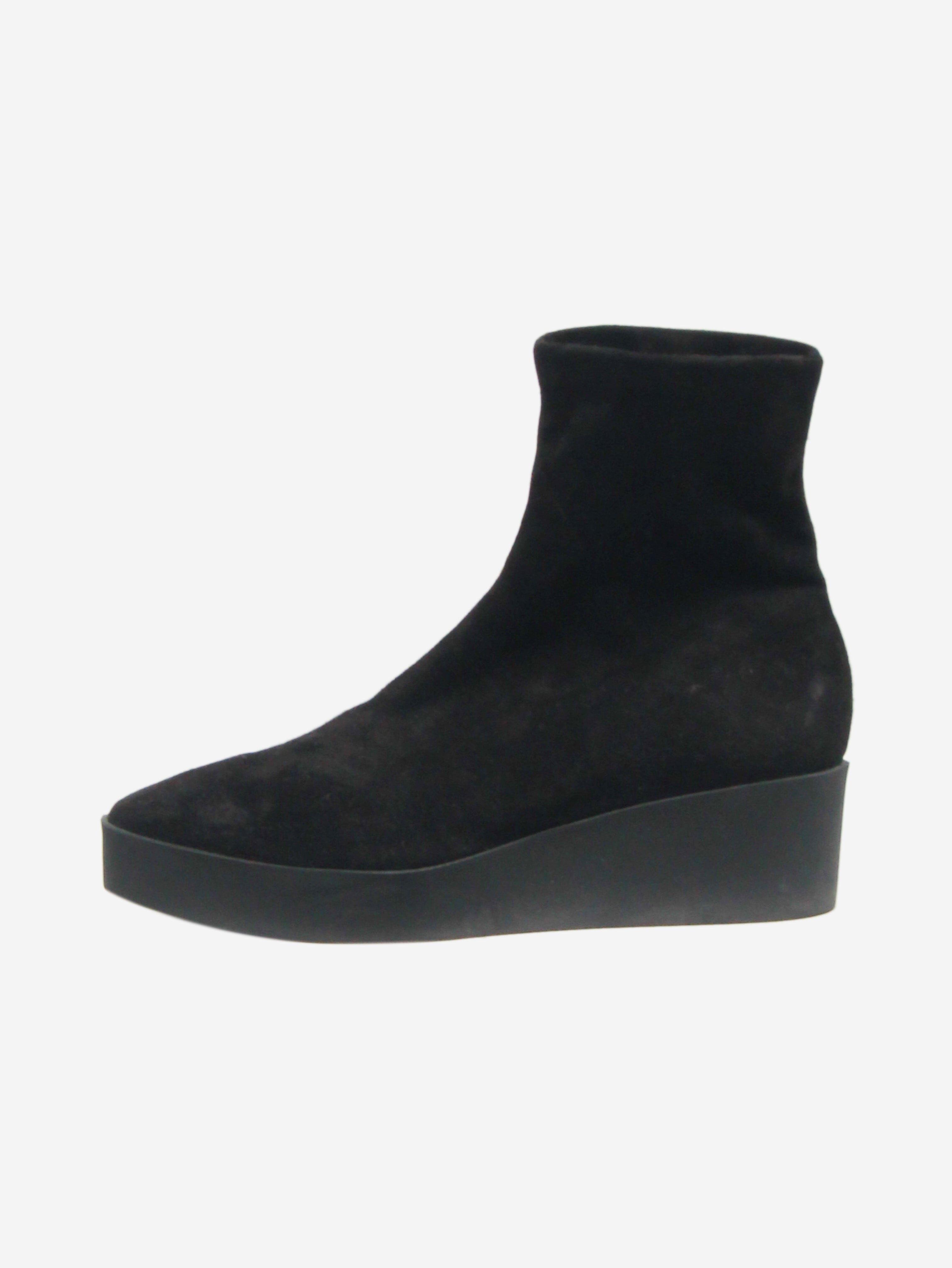 Black Suede Ankle Boots Women's Size EU 37 (US 7) - Stylish & Comfortable for Fall, Winter & Casual Outfits