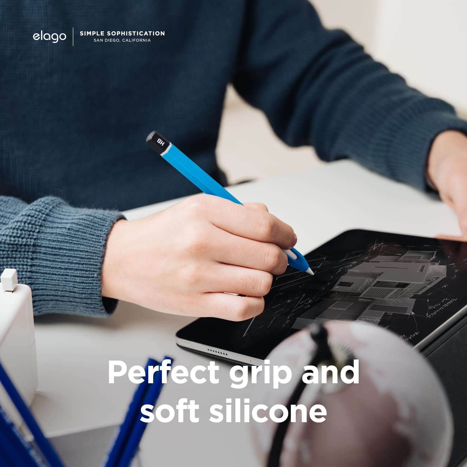 elago Classic Pencil Case for Apple Pencil 2nd Gen | Magnetic Charging Compatible | Dual Tap Function | Premium Protective Cover for iPad Accessories | Perfect for Students, Artists & Professionals