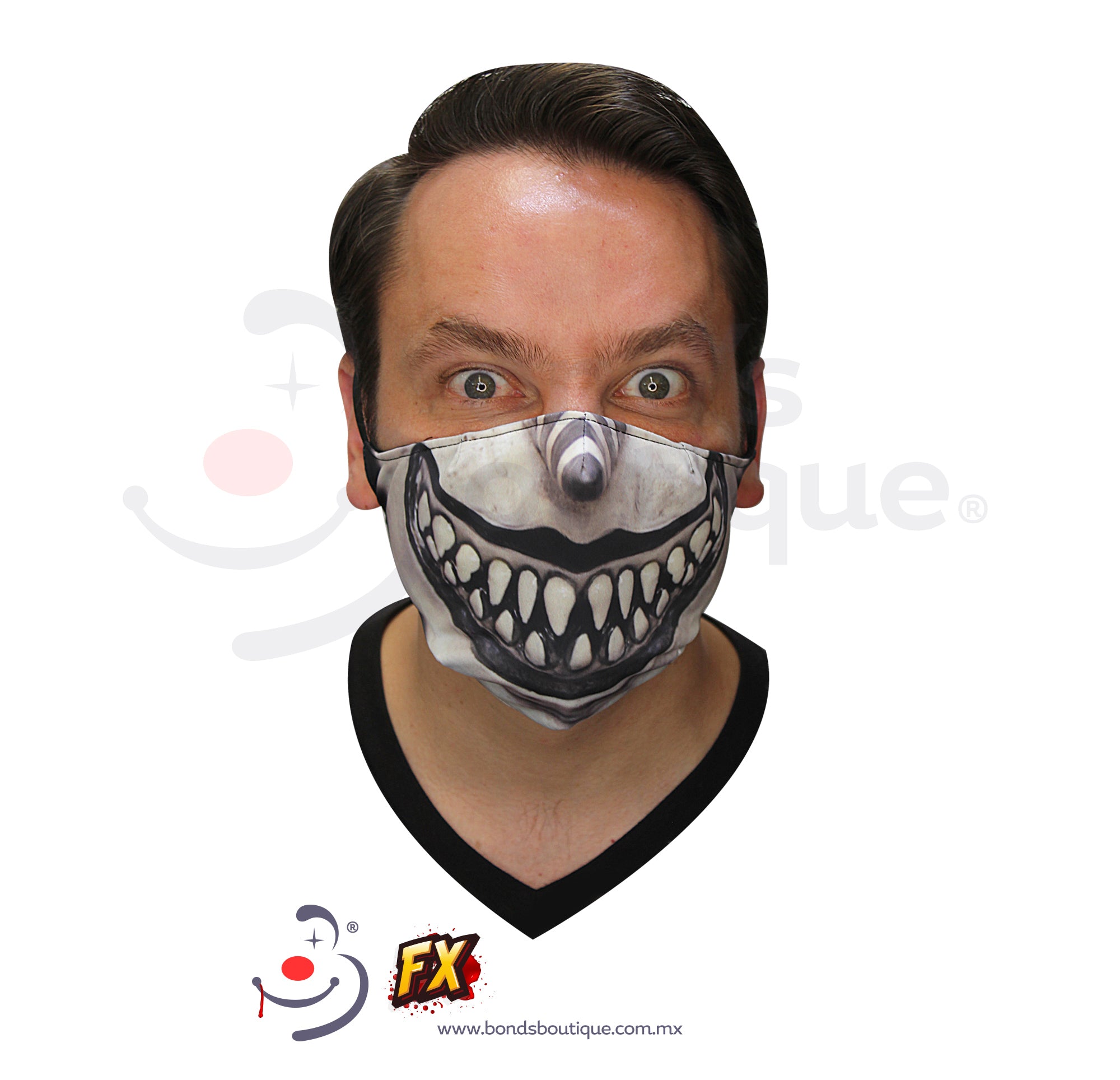 Halloween Face Masks - 3 Pack Disposable Halloween Face Coverings for Adults & Kids - Spooky & Fun Halloween Party Masks for Trick or Treat, Costume Parties & Halloween Events