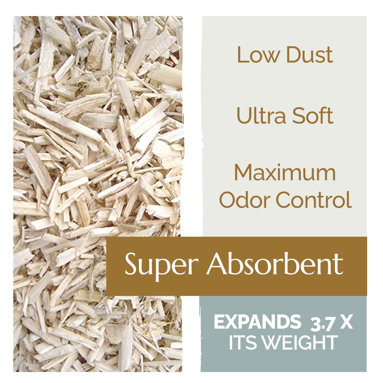 Premium French Hemp Bedding - 44lb Jumbo Bulk Bag | Ultra Low Dust Wood Shavings for Horses, Chickens, Small Pets (Rats, Guinea Pigs, Rabbits) & Reptiles | Ideal for Chicken Coops, Stables & Small Animal Cages | Natural, Absorbent & Odor Control Pet Bedding