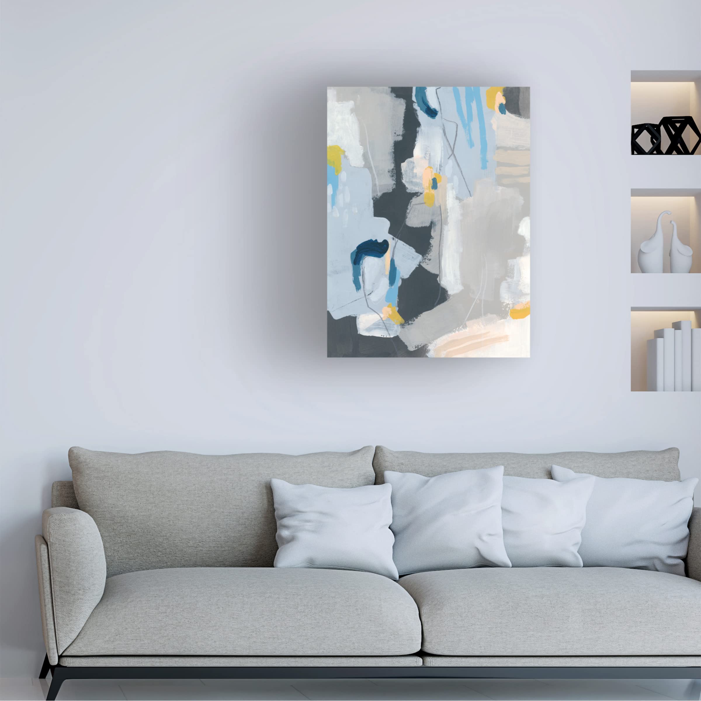 Trademark Fine Art 'Joy Notes I' Canvas Wall Art by June Erica Vess - Vibrant Abstract Painting for Living Room, Bedroom & Office Decor