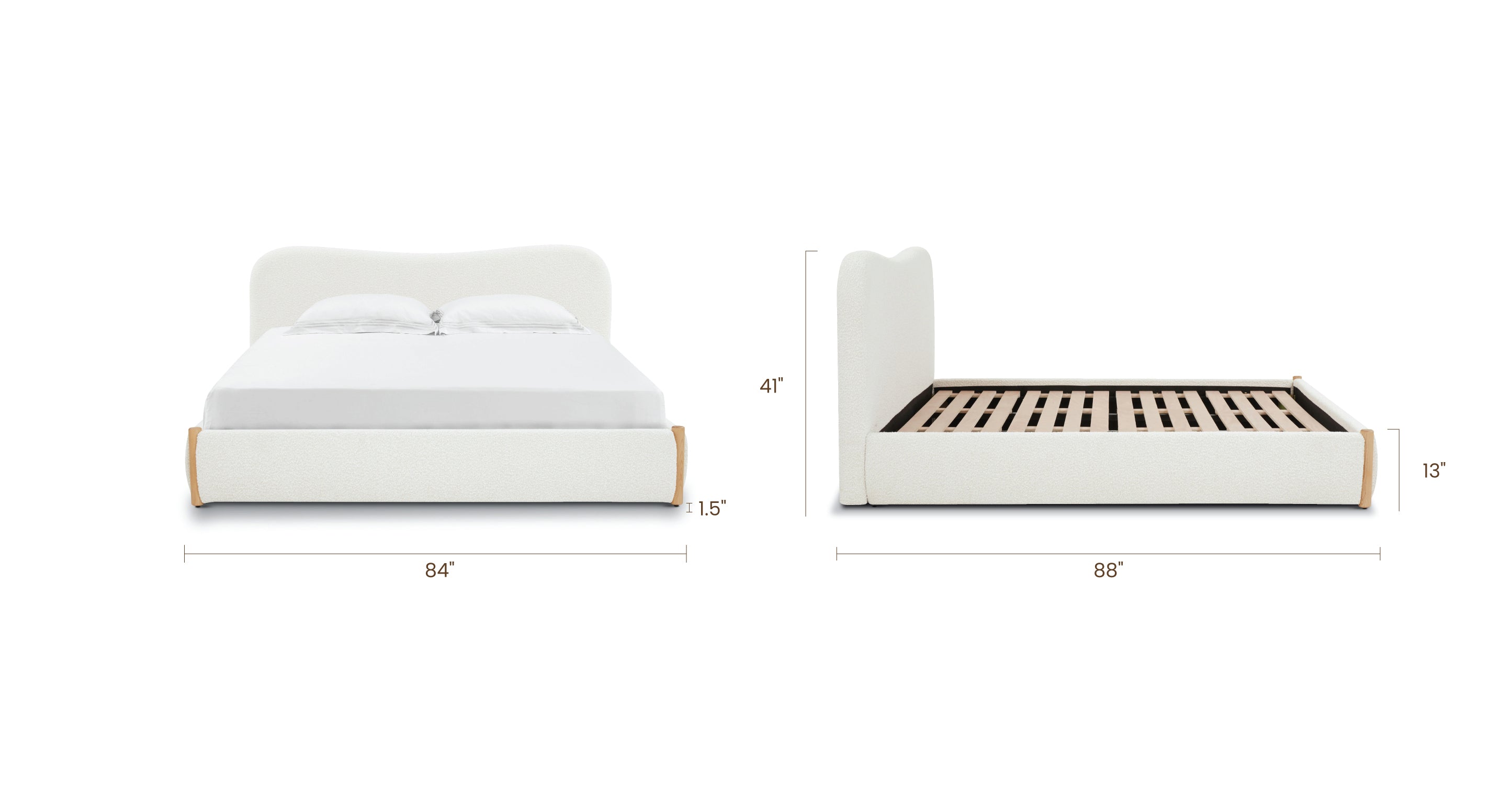 Hayde Bed - Queen Size Platform Bed Frame with Headboard, Modern Wooden Bed Frame for Bedroom, Sturdy & Easy Assembly - Perfect for Master Bedroom, Guest Room, or Dorm