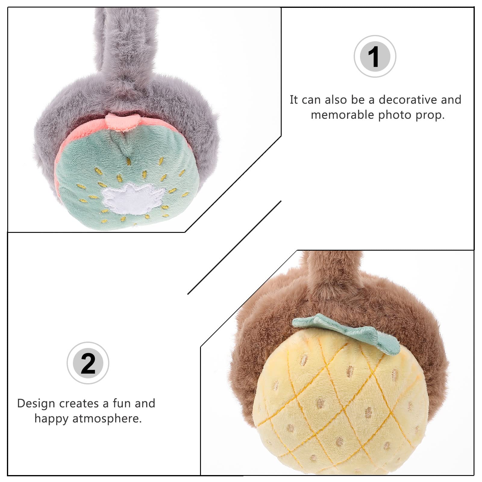 Heallily 2-Pack Plush Winter Ear Warmers for Women & Girls – Soft Fleece Earmuffs for Cold Weather, Outdoor Sports, and Daily Winter Use