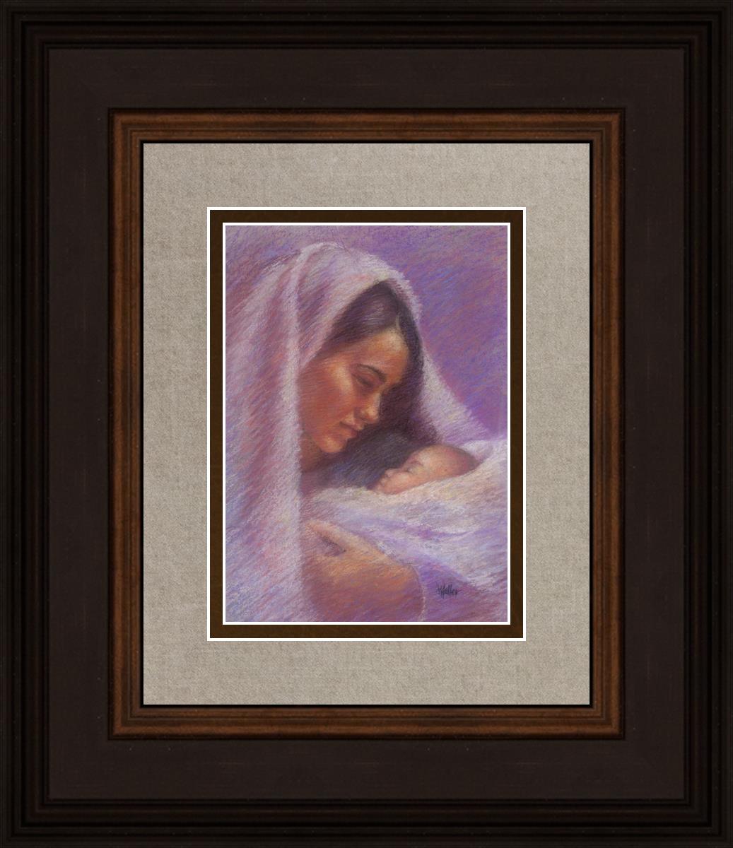 Mary & Jesus Pastel Art Print - Religious Home Decor, Christian Wall Art for Living Room, Bedroom, Church - Perfect for Easter, Christmas & Faith-Based Gifts