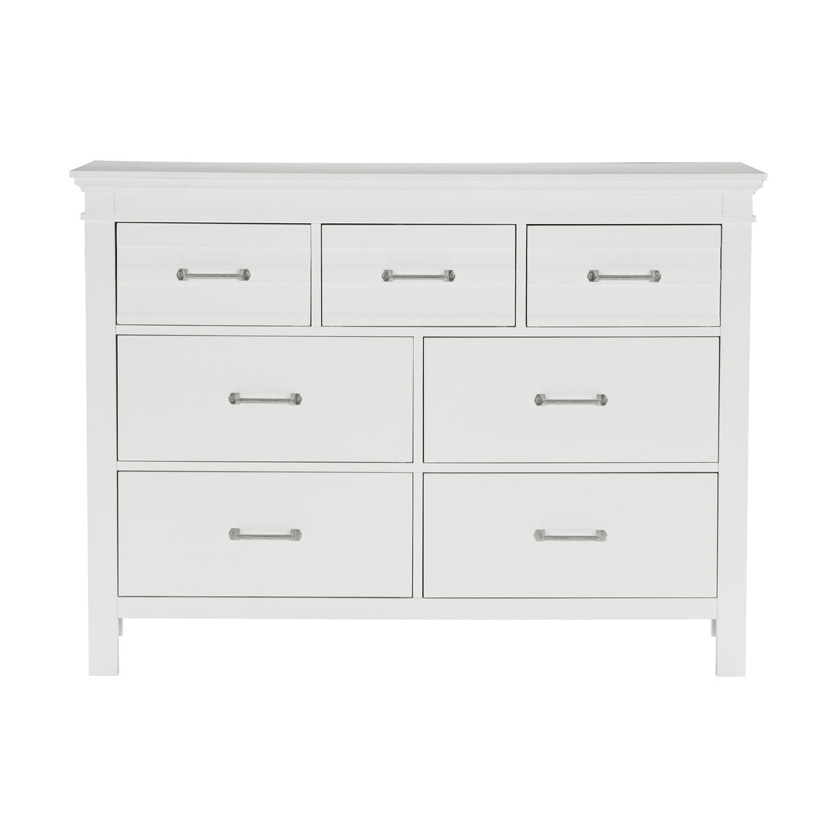 Blaire Farm White Dresser - 6-Drawer Wooden Chest for Bedroom Storage | Perfect for Modern Farmhouse, Nursery & Guest Room Organization