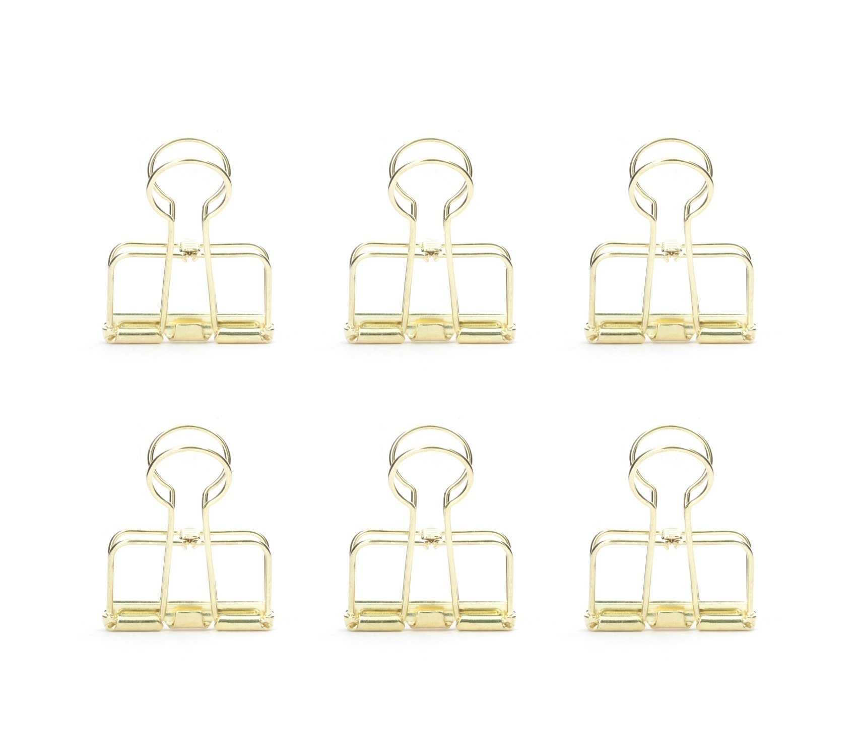 Kikkerland OR73-GD Gold Wire Clips - Decorative Paper Clips for Office, School & Home Organization - Perfect for Notes, Documents & Craft Projects