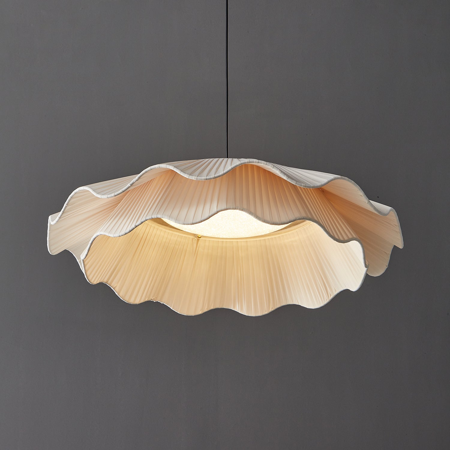 Arwen Fabric Wave Pendant Lamp - Modern Boho Ceiling Light for Living Room, Bedroom & Dining Room Decor