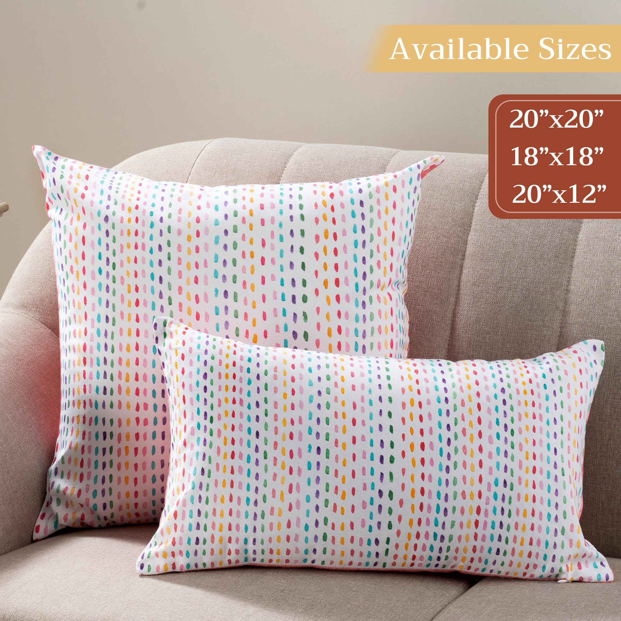 Maison d'Hermine 20x20 Inch Square Decorative Pillow Covers - 100% Cotton Throw Pillow Covers with Hidden Zipper for Sofa, Couch, Bed & Home Decor (Hesperides Graphic Print) | Perfect for Easter Decorations, Living Room Accents & Cozy Home Styling