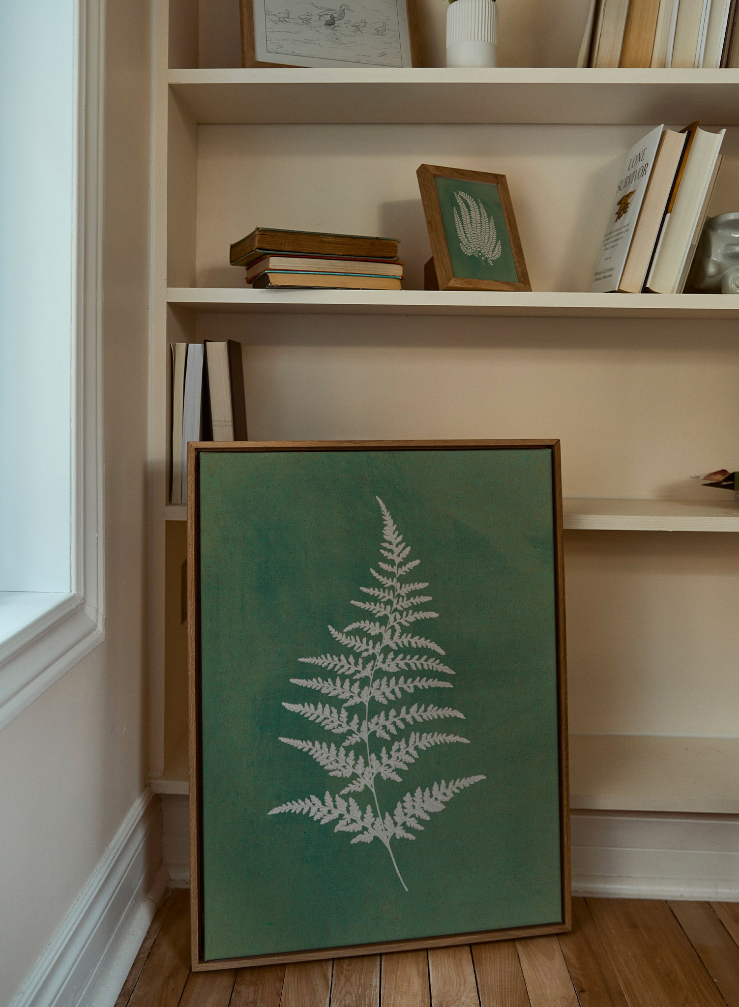 Papercut Wood Fern Wall Art - Handmade Botanical Poster for Home & Office Decor | Perfect for Living Room, Bedroom, and Workspace