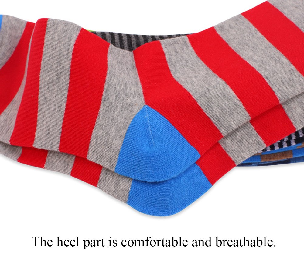 DRASEX Men's Dress Socks - Colorful Crew Socks for Business & Casual Wear - Soft Cotton with Fun Patterns - Perfect for Office, Parties & Everyday Comfort