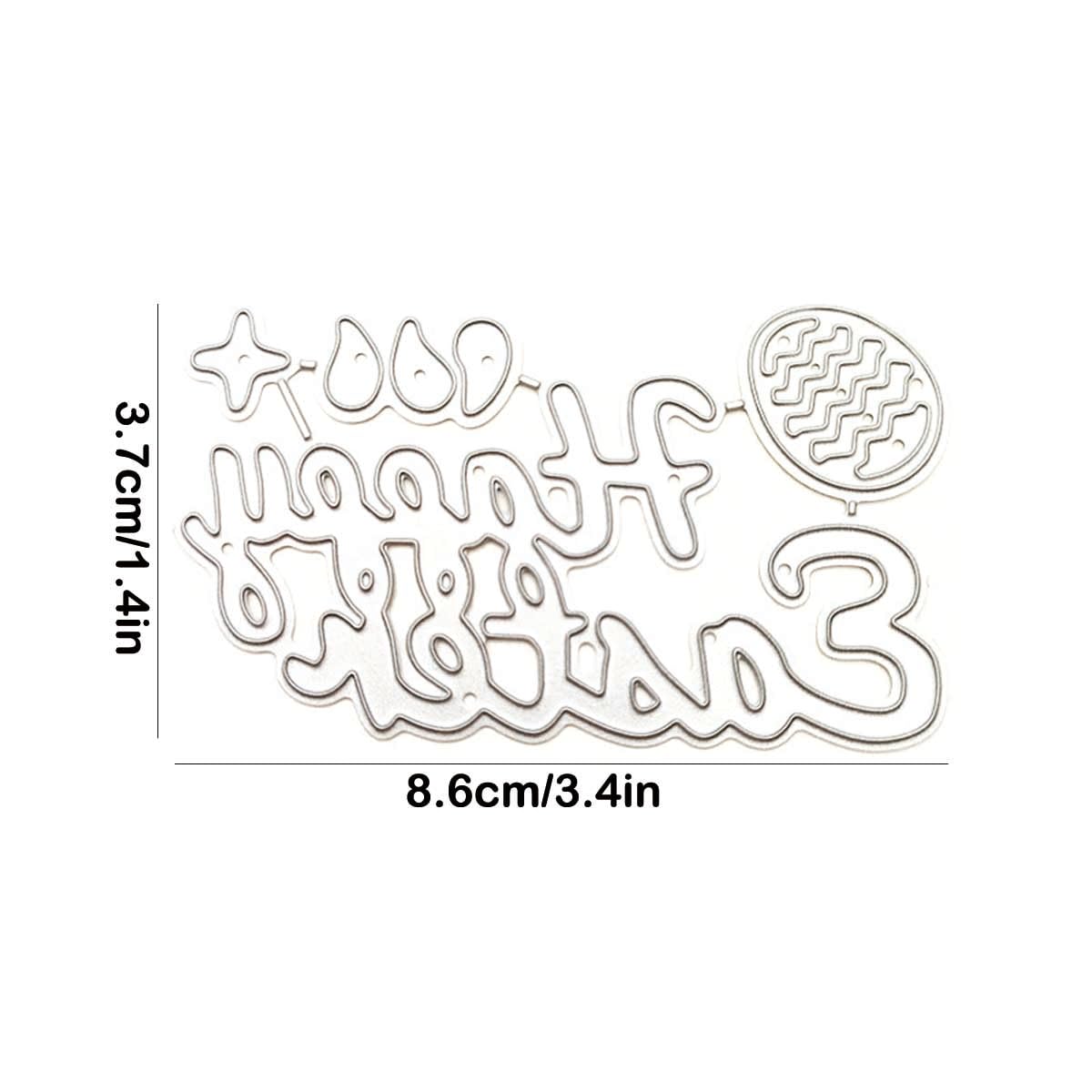Happy Easter Metal Cutting Dies for Card Making - Blessing Word & Congratulations Die Cuts, Birthday Embossing Stencils - DIY Scrapbooking & Home Decor Templates (Perfect for Easter Greeting Cards, Party Invitations & Craft Projects)