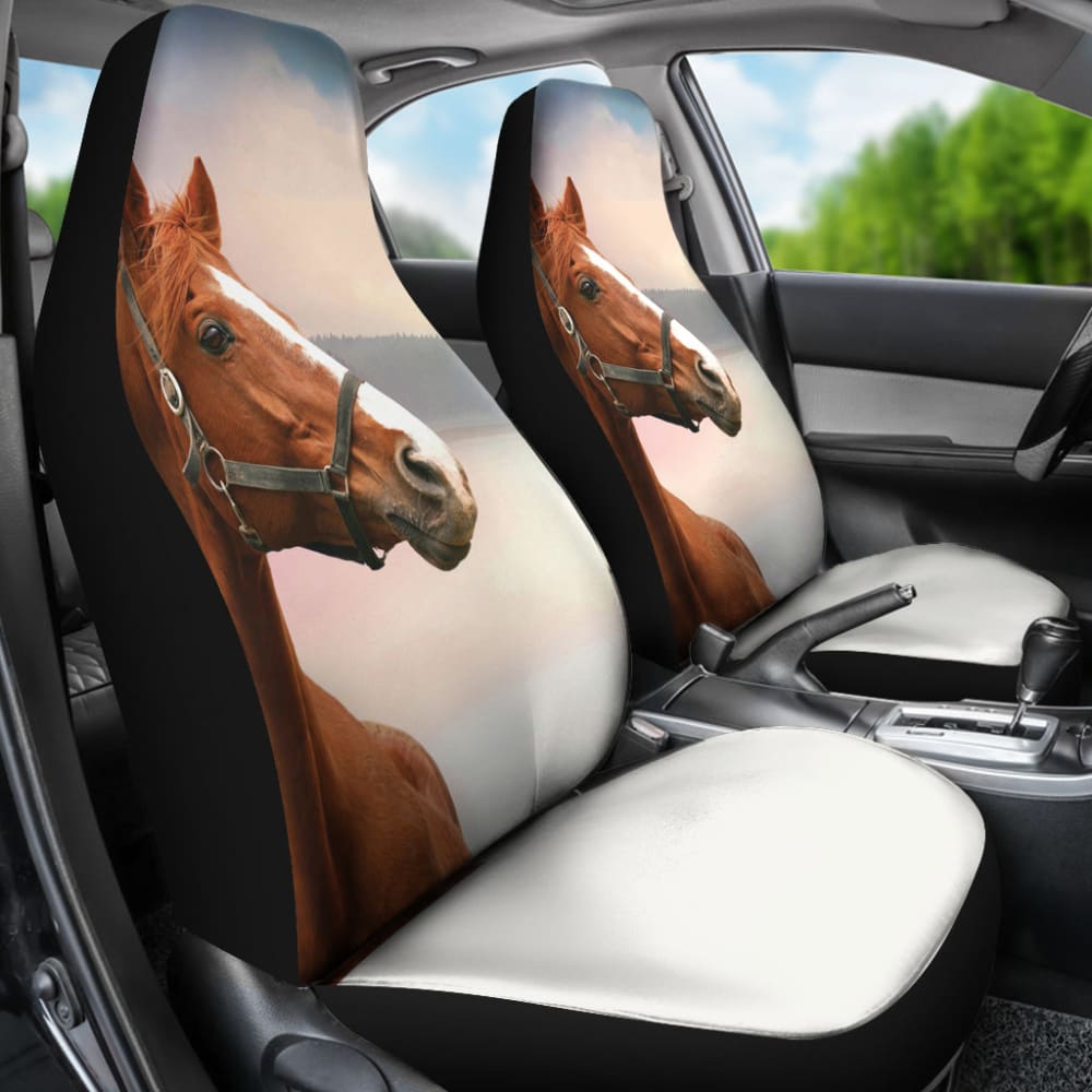 Premium Horse Print Car Seat Covers - Universal Fit for Cars, Trucks & SUVs - Stylish Equestrian Design for Auto Interior Protection - Perfect for Horse Lovers & Western Theme Vehicles