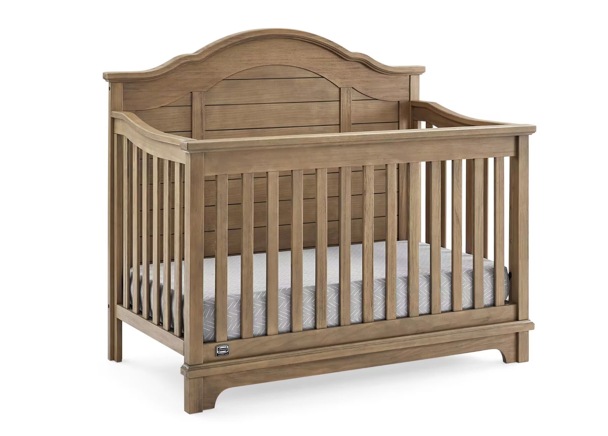 Asher 6-in-1 Convertible Baby Crib to Toddler Bed - White Nursery Furniture for Newborn to Teen - Perfect for Modern Nurseries & Kids' Bedrooms