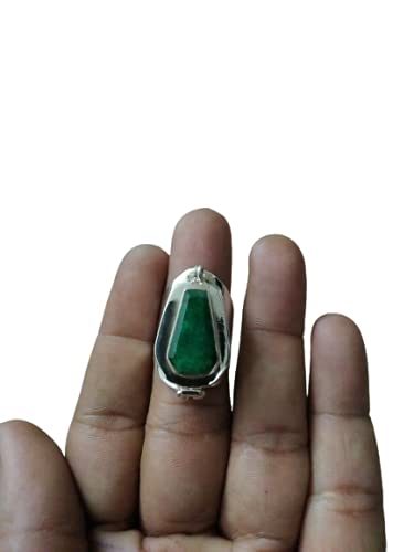 Emerald Poison Ring - Openable Secret Box Ring with Coffin Design, Handmade Silver Locket Ring for Women | Unique Gift for Her, Hidden Message & Medicine Storage | Perfect for Gothic Fashion, Cosplay & Witchy Aesthetic