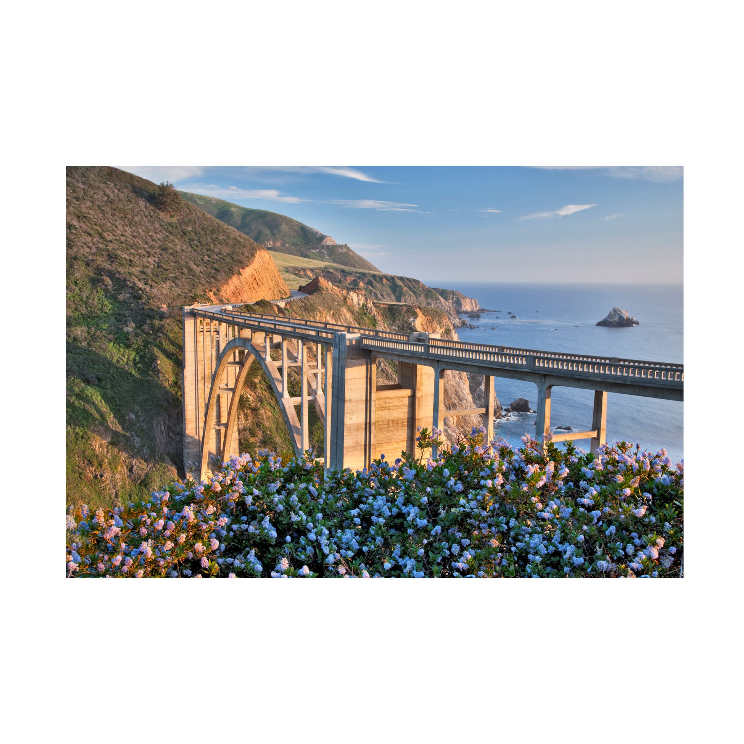 Dennis Frates 'Bridge 2' Canvas Wall Art Print - Modern Landscape Painting for Home & Office Decor - Perfect for Living Room, Bedroom or Office Wall Decor