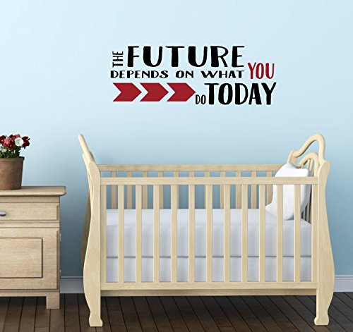Motivational Wall Sticker Decal - Future Depends on You (33x11 Inch) for Home & Office