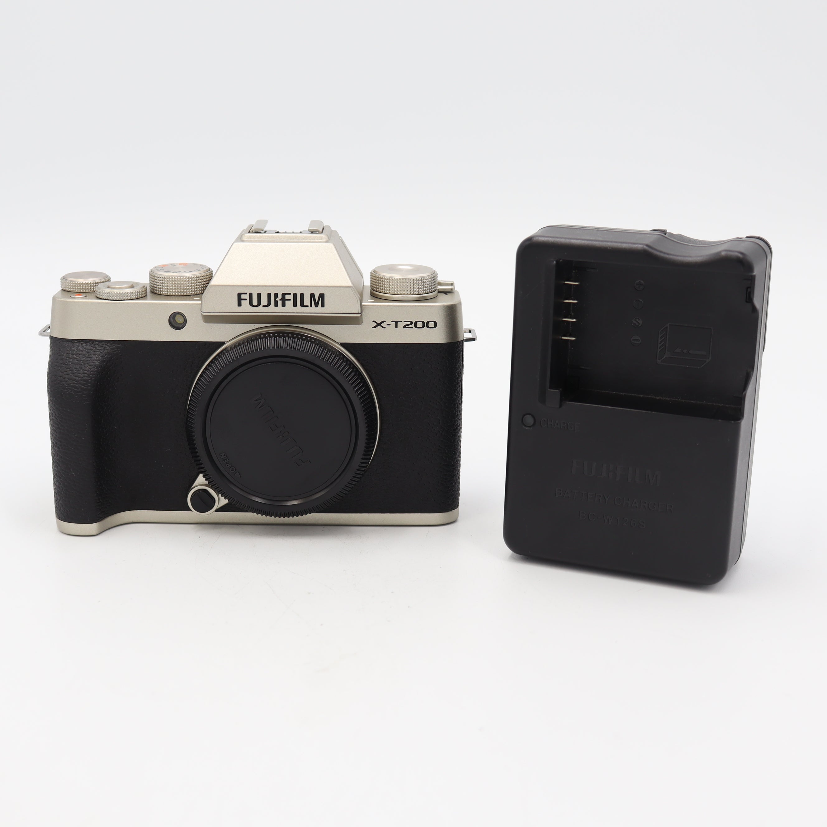FUJIFILM X-T200 Mirrorless Digital Camera Body - Champagne Gold (Used) | Perfect for Travel Photography & Vlogging