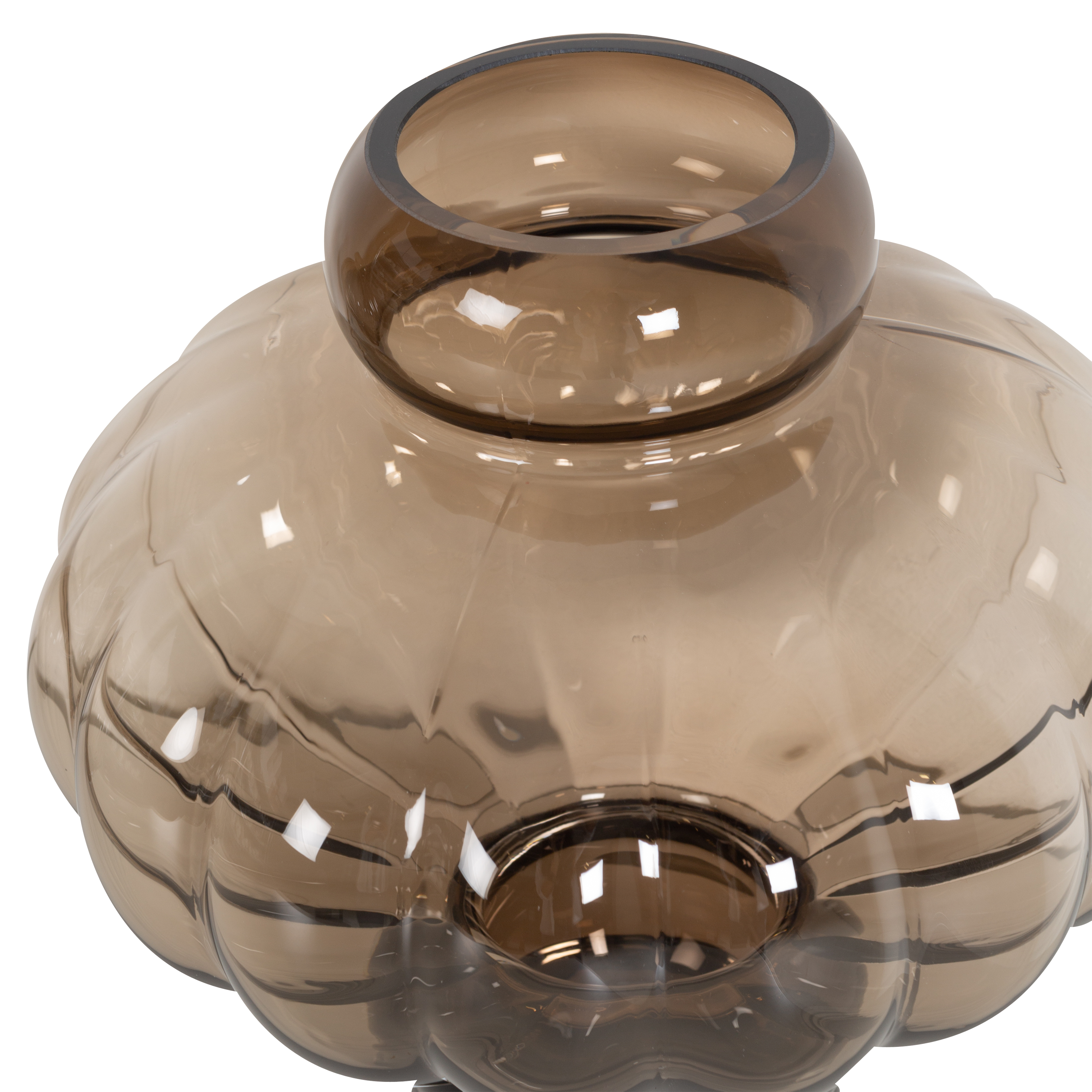 Glass Smoke Balloon Vase - Elegant Decorative Centerpiece for Weddings, Parties & Home Decor
