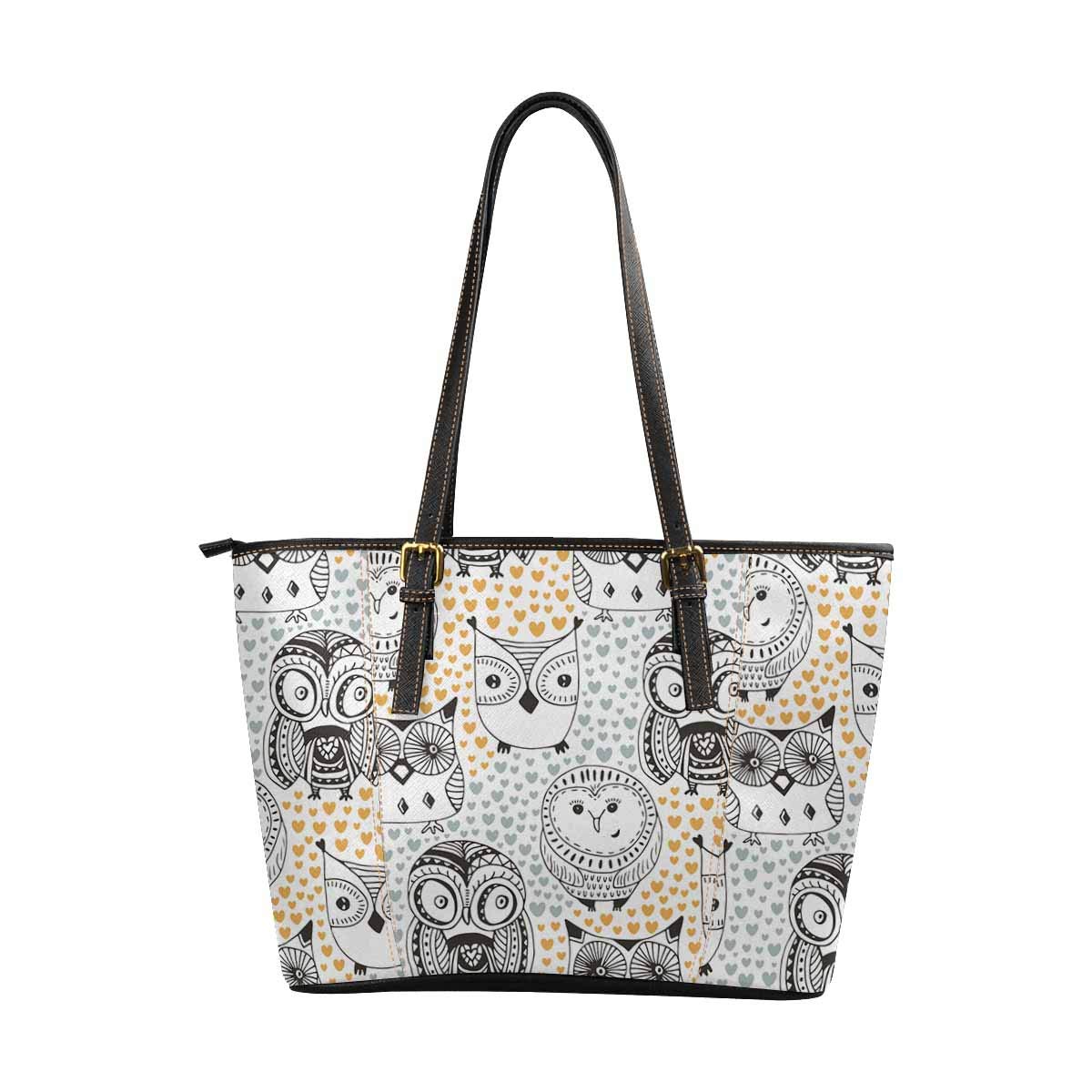 InterestPrint Women's PU Leather Tote Shoulder Bag - Stylish & Durable Handbag for Work, Travel, and Everyday Use