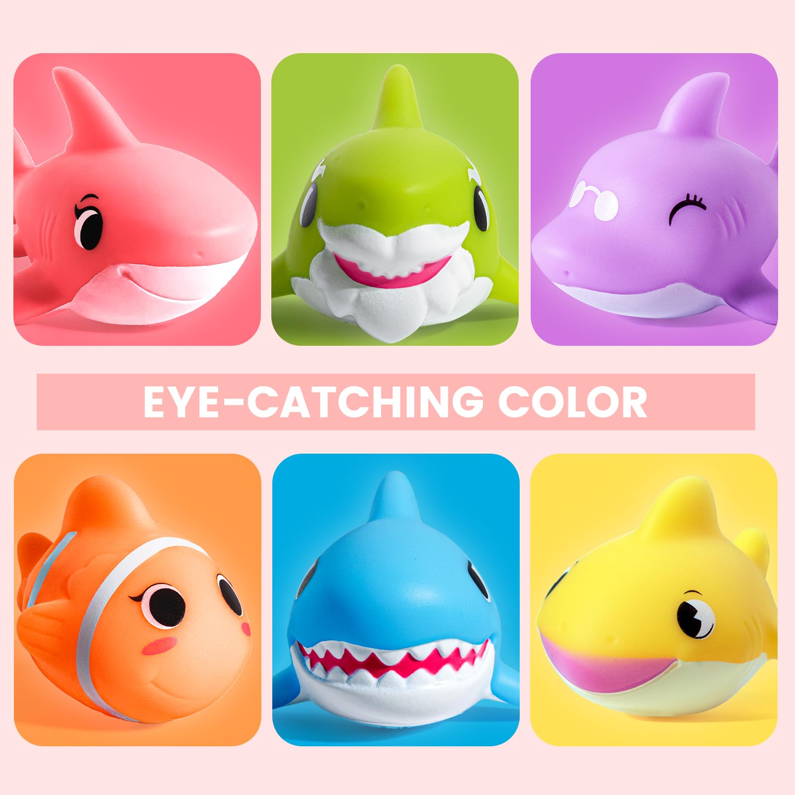 Hely Cancy Bath Toys for Toddlers 1-3 Years - No Hole Baby Bathtub Toys for Boys & Girls, Safe Water Play Shower & Pool Toys for Infants - Fun Learning & Sensory Bath Time Activities