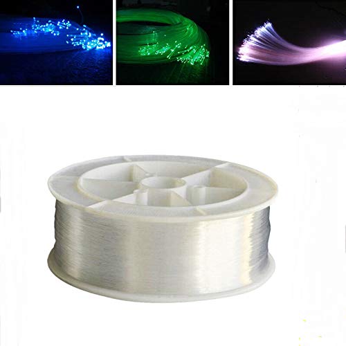 2.0mm 350m/1148ft PMMA End Glow Fiber Optic Cable for Star Ceiling & LED Light Projects - DIY Home Theater, Bedroom Decor & Party Lighting (1 Roll)