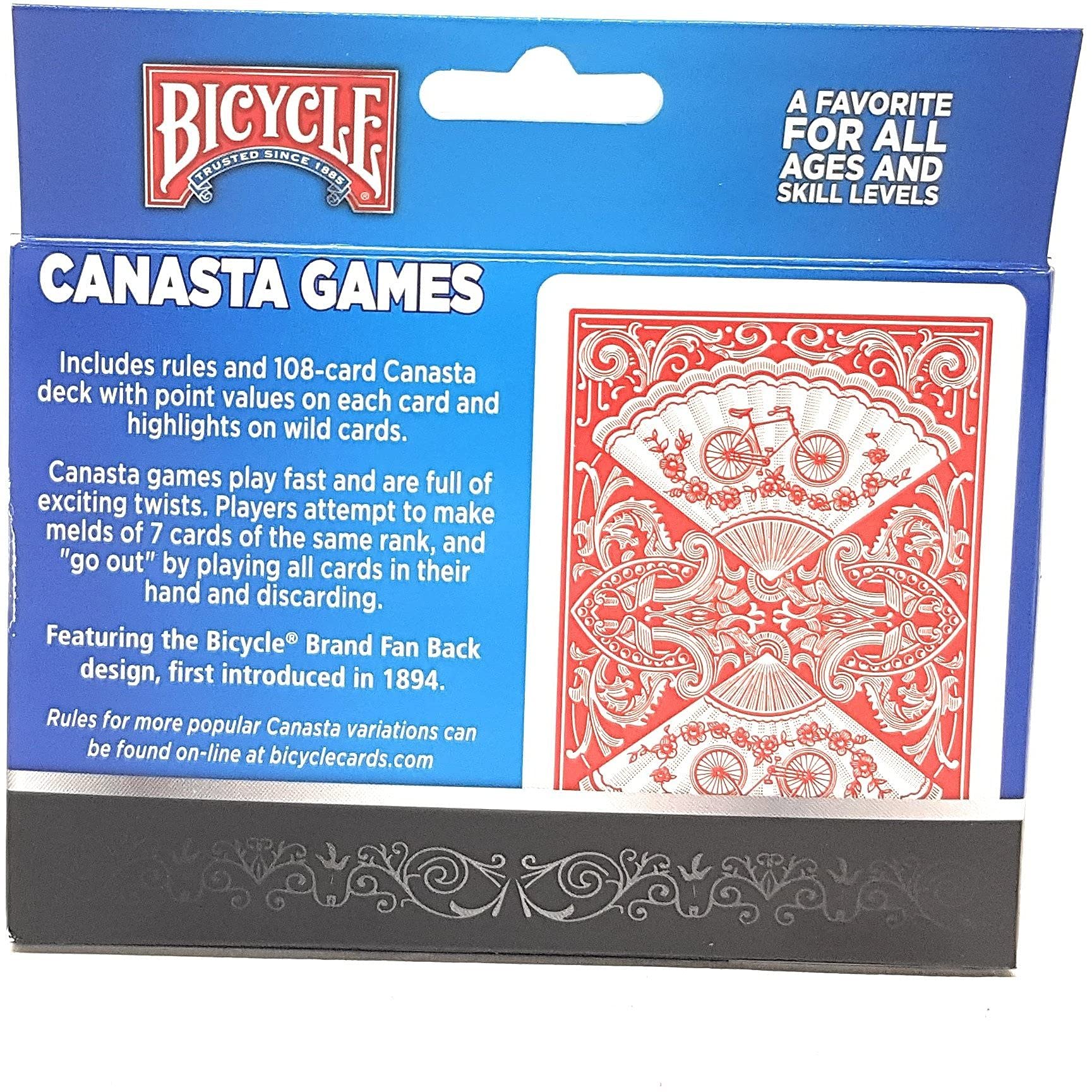 Bicycle 2-Pack Canasta Card Games Standard (Limited Edition) - Perfect for Family Game Nights and Travel Entertainment