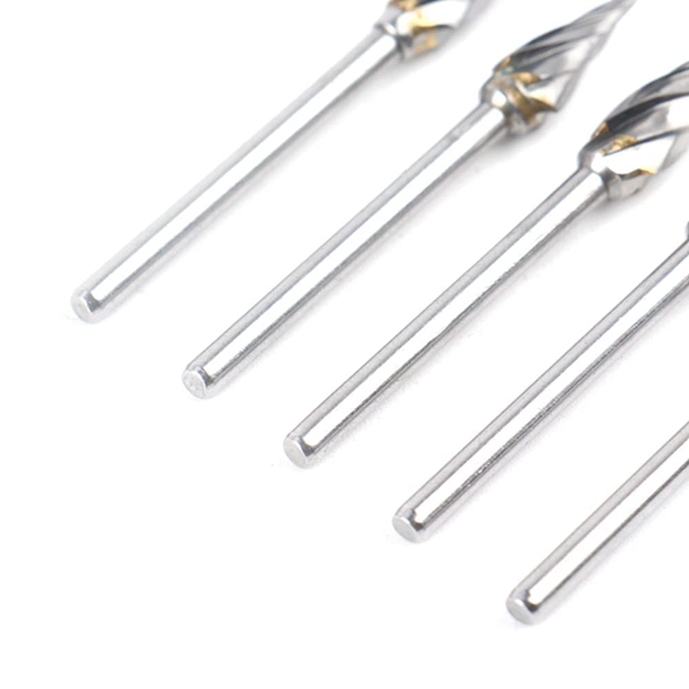 10PCS Carbide Rotary Files - Single Cutting Edge Drill Bits for Die Grinder, Metal Carving Tool Set with 1/8