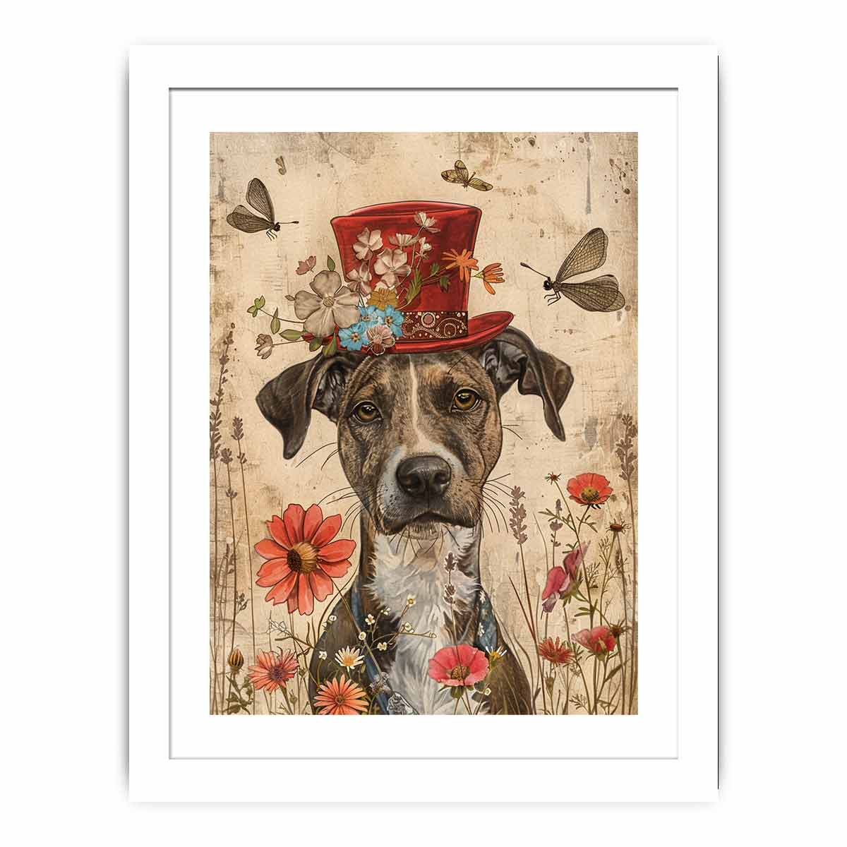 Elegant Dog Framed Print - High-Quality Canvas Wall Art for Pet Lovers - Perfect for Living Room, Bedroom & Office Decor
