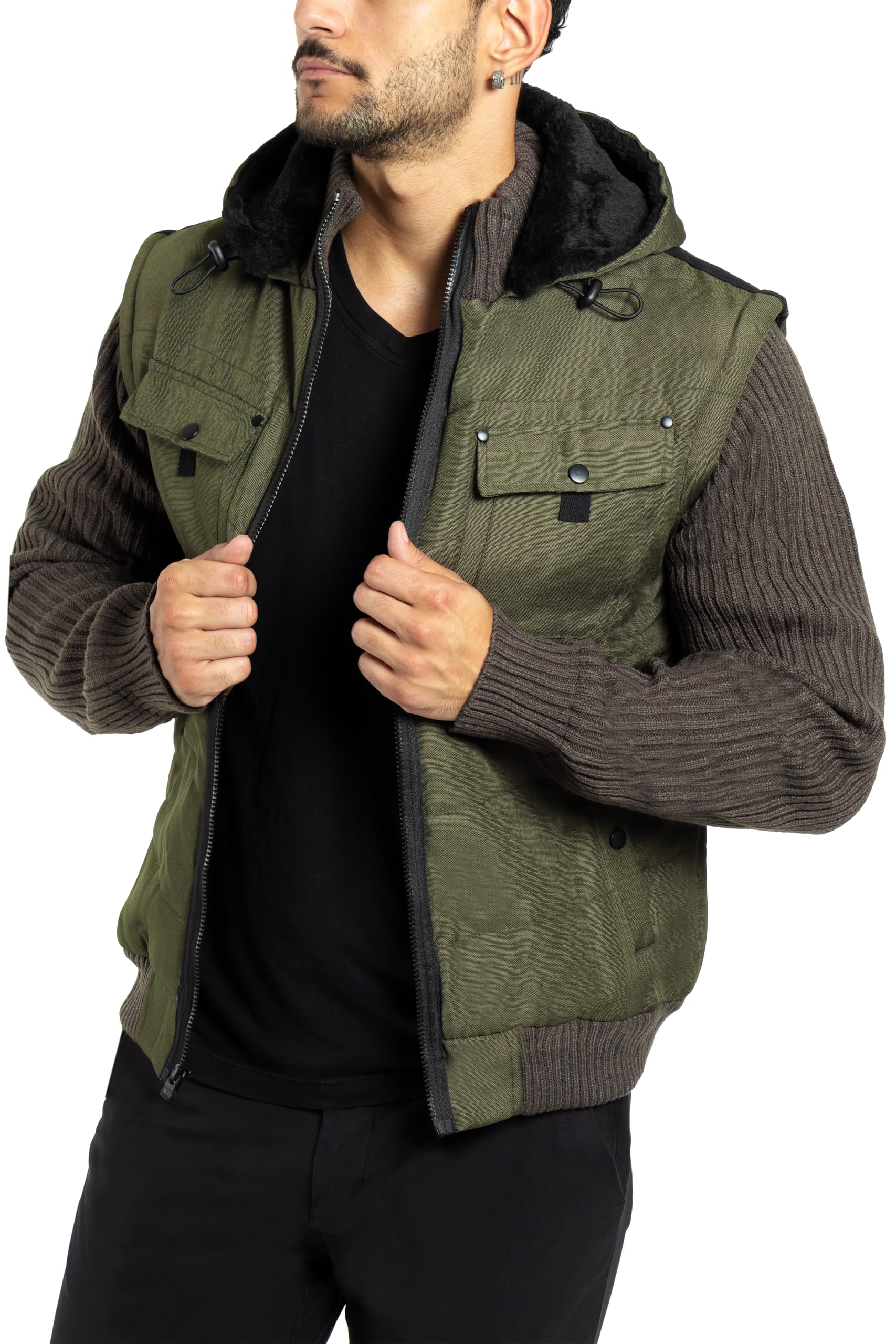 Men's Slim Fit Zip Up Cardigan Sweater - Lightweight Knit Jacket for Spring & Fall (Big & Tall Sizes) | Casual Office Wear & Layering Outfit for Men