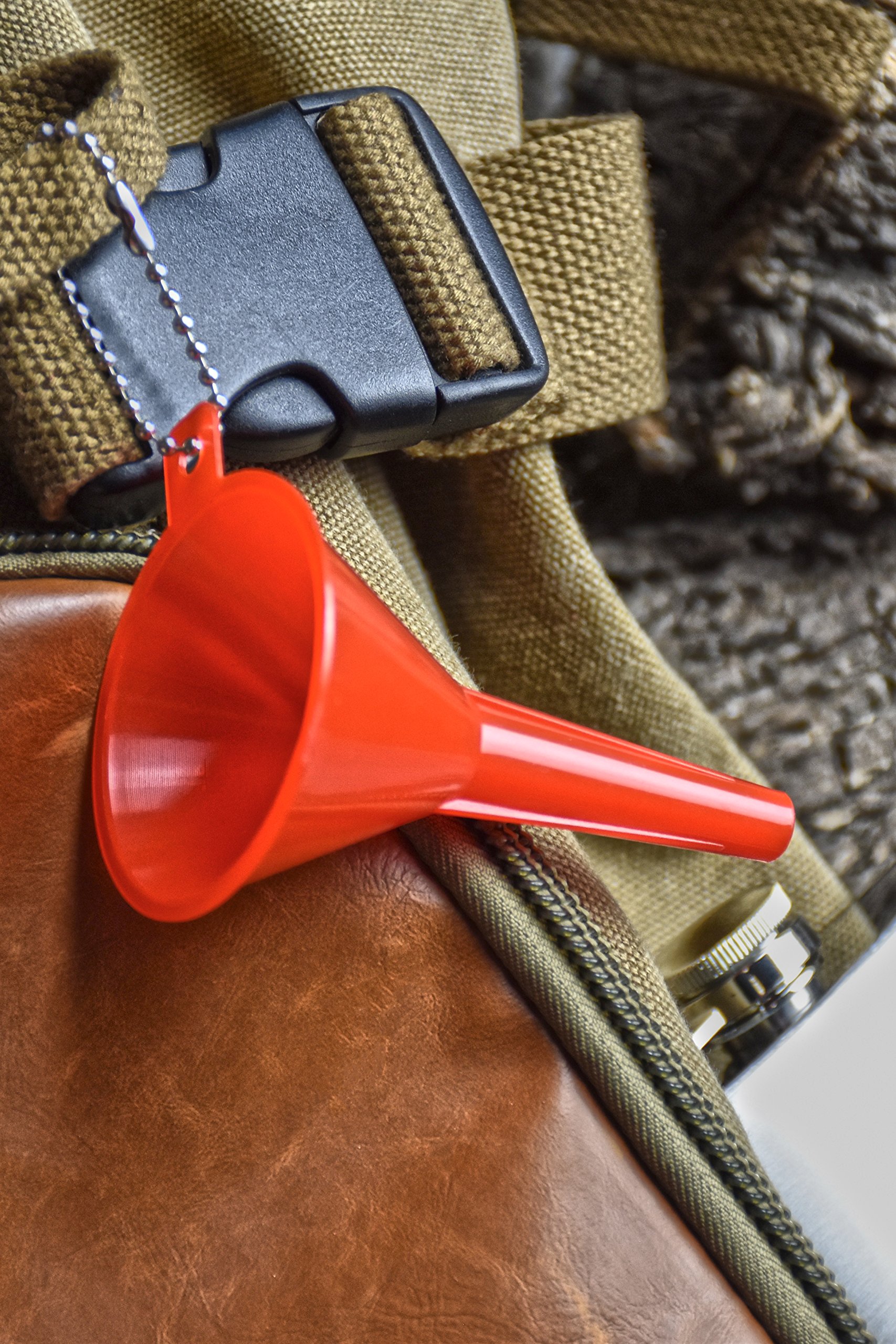 SE Red Plastic Funnel Set with Ball Keychain (2-Piece) - OD-FN2P | Essential Kitchen Tools for Liquid Transfer, DIY Projects & Automotive Maintenance