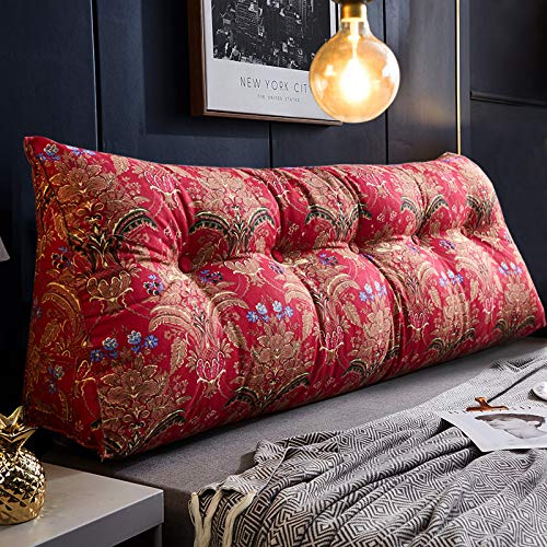 Triangular Wedge Cushion - Bed Backrest Pillow with Upholstered Headboard Support - Perfect for Sitting Up in Bed, Reading & Relaxing - Ideal for Chairs, Sofas, and Beds - Home & Office Comfort Solution