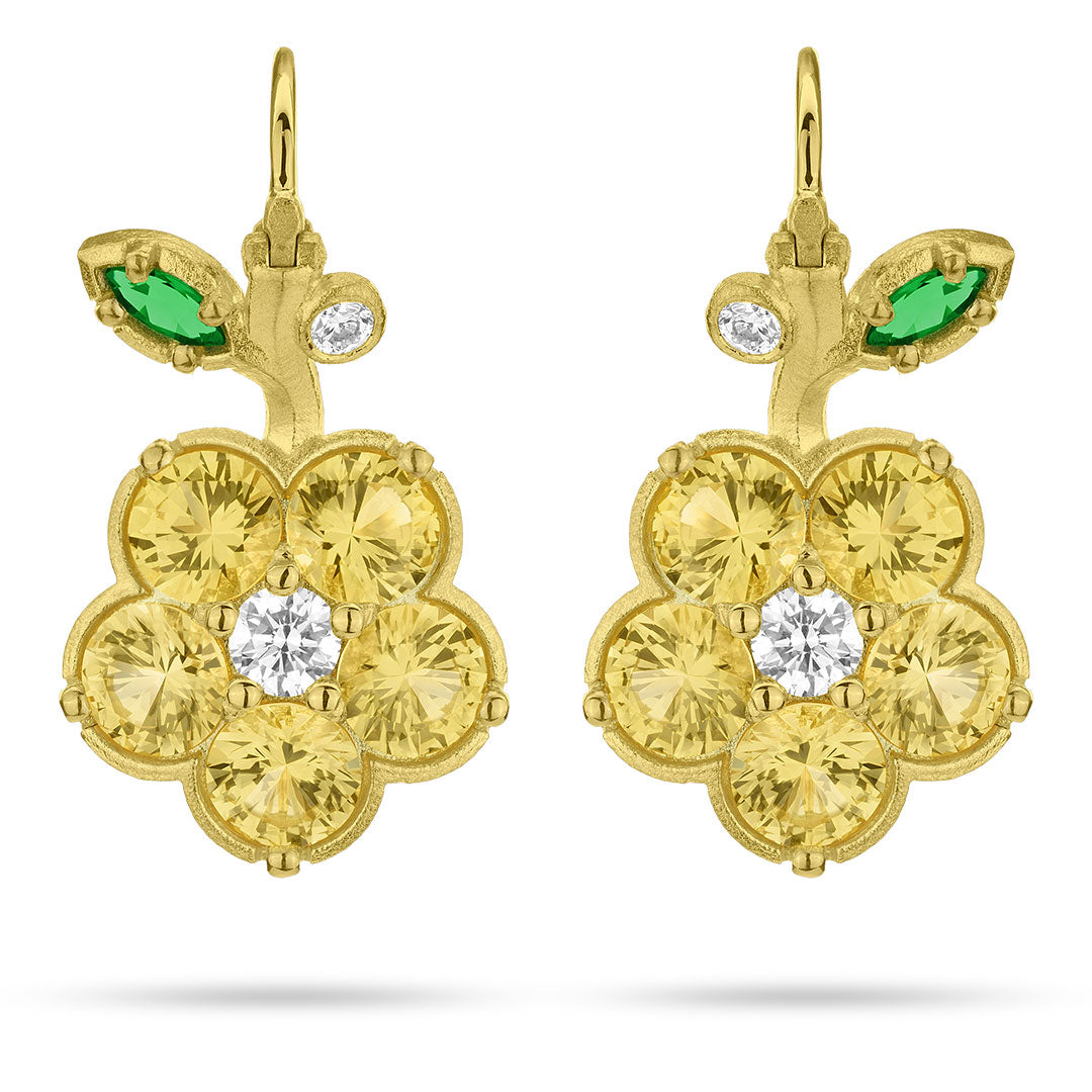 Paul Morelli Yellow Sapphire Wild Child Drop Earrings | 14K Gold Dangle Earrings for Women | Elegant Jewelry Gift for Birthday, Anniversary & Special Occasions