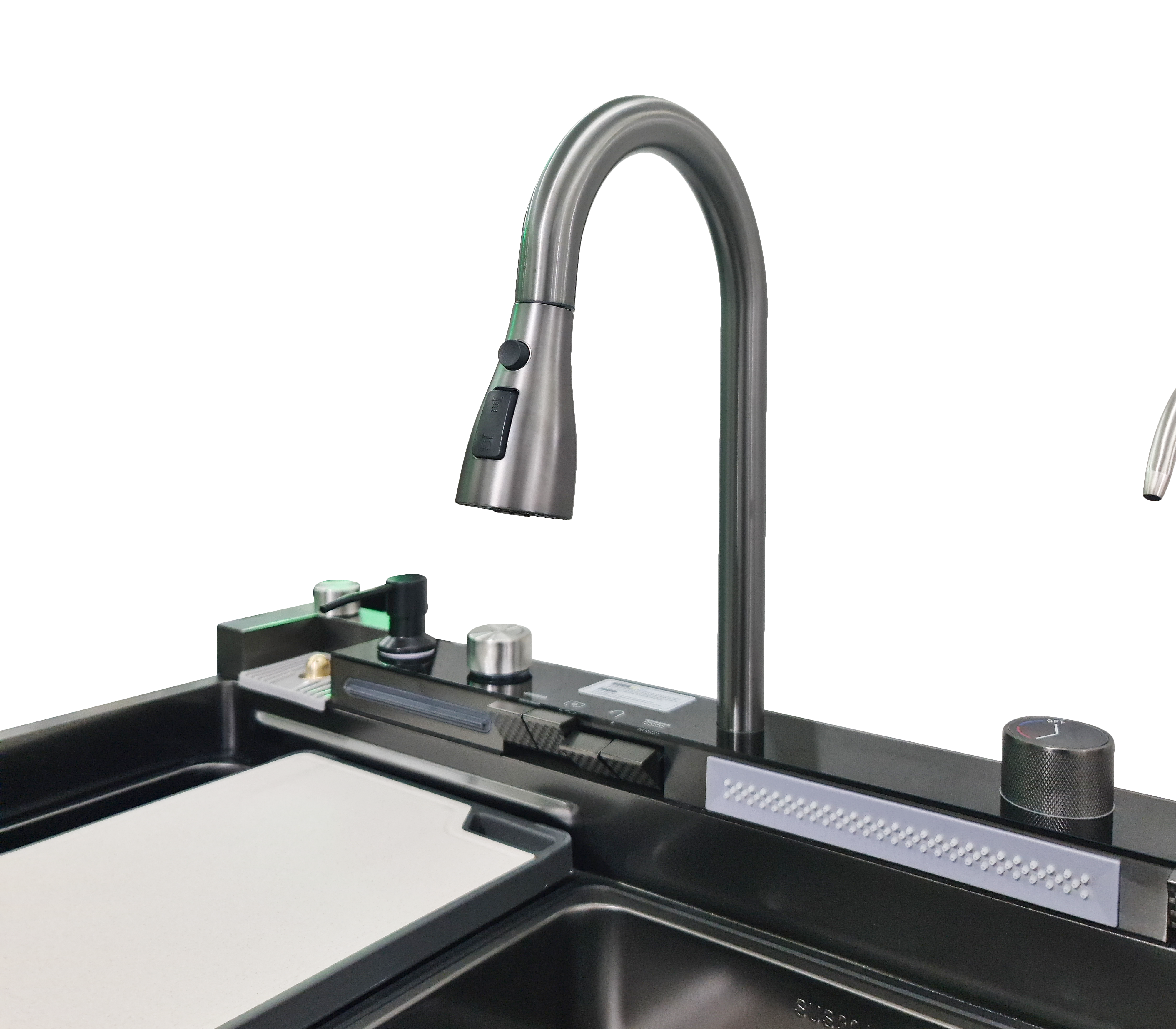 Fregadero Flusso Pro 75 1-Basin Stainless Steel Kitchen Sink with Accessories - Perfect for Modern Home Renovation & Restaurant Use