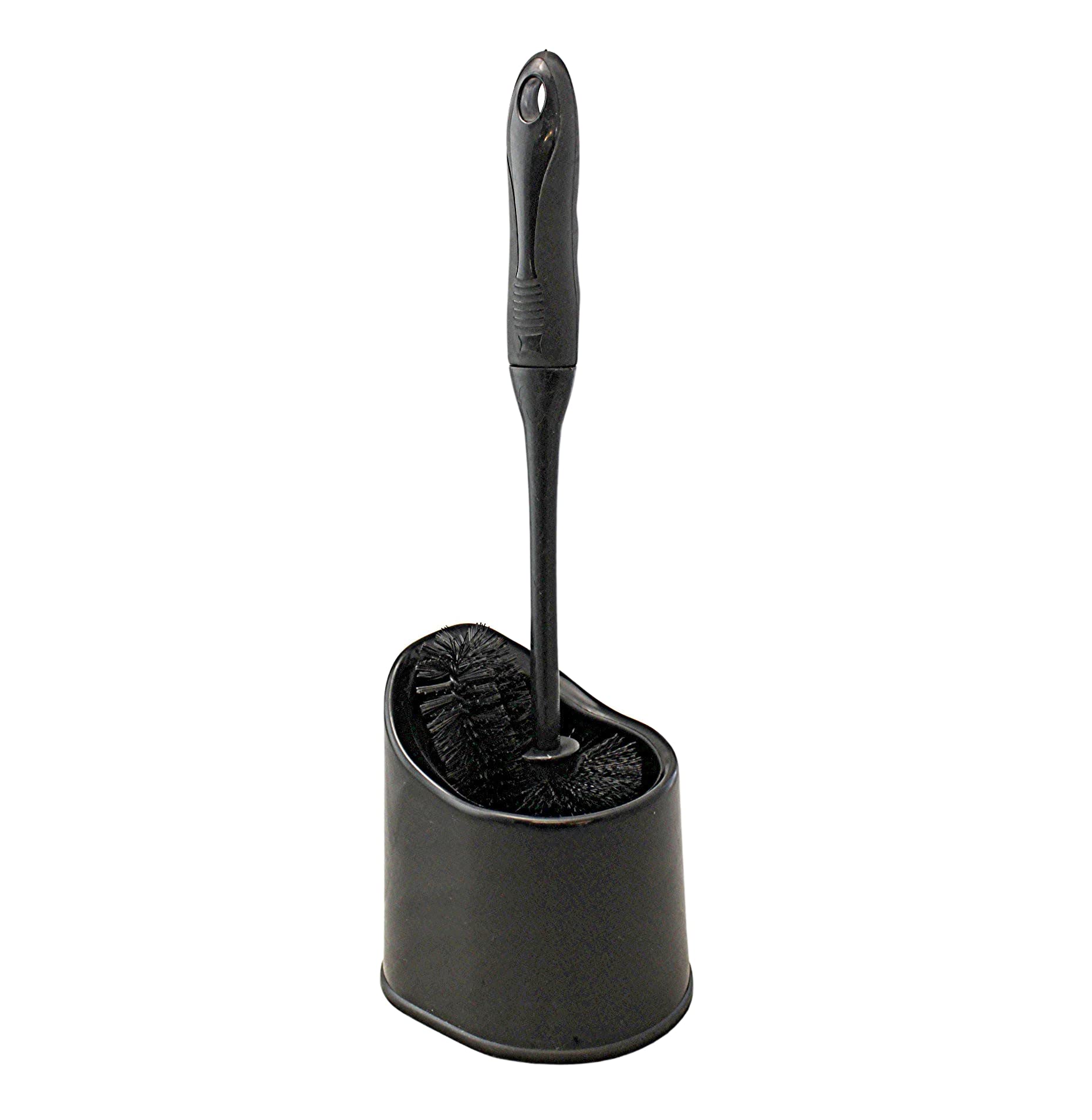Ergonomic Toilet Bowl Brush with Comfort Grip - Under Rim Lip Cleaner & Storage Caddy for Bathroom | Heavy Duty Scrubber for Deep Cleaning, Ideal for Home & Commercial Use