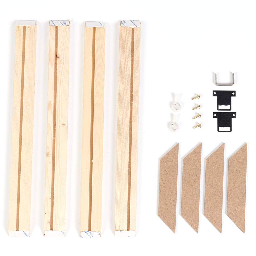 DIY Solid Wood Canvas Frame Kit for Oil Painting & Wall Art - Wooden Stretcher Bars & Poster Frames with Installation Accessories (11.81x11.81 Inch) - Perfect for Home Decor, Artist Studios & Gallery Displays