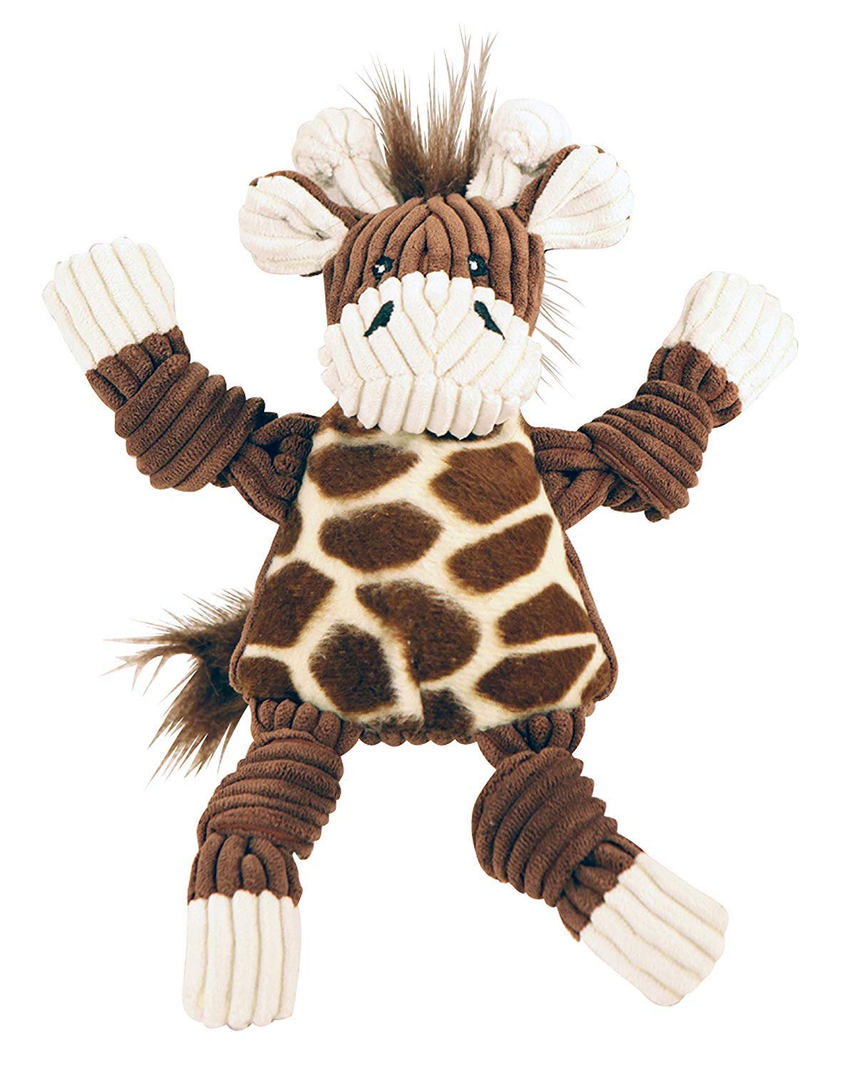HuggleHounds Knottie Plush Squeaky Dog Toy - Soft Durable Stuffed Animal Puppy Chew Toy for Small Medium & Large Dogs - Giraffe Design for Playtime & Comfort - Perfect for Indoor & Outdoor Fun
