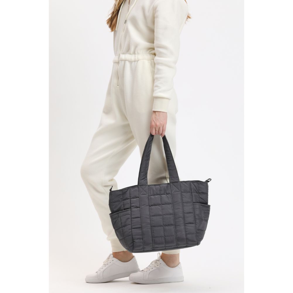 August Quilted Nylon Tote Bag for Women - Stylish & Durable Shoulder Handbag - Perfect for Work, Travel & Shopping