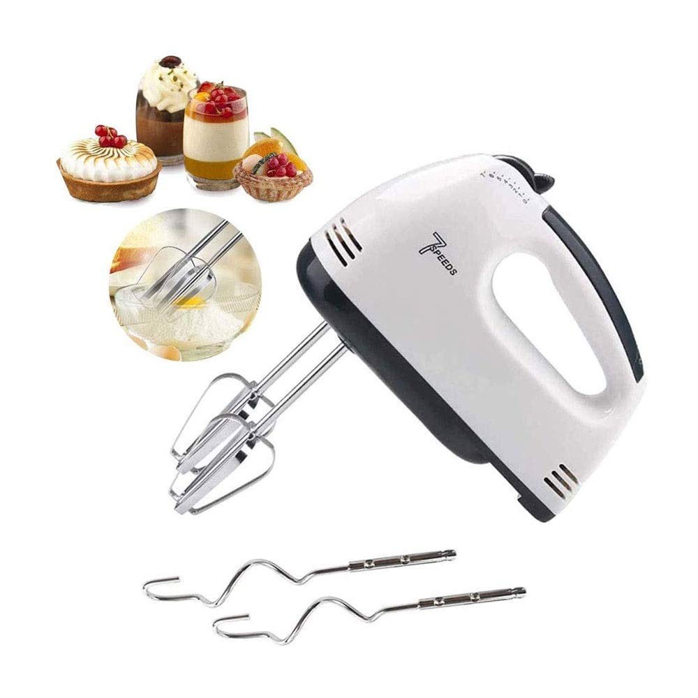 NesRabbit 7-Speed Electric Hand Mixer - Powerful Handheld Mixer for Baking, Whipping Cream, Eggs, Cake Batter, Cookie Dough & Mashed Potatoes | Perfect for Home Kitchen, Baking Enthusiasts & Professional Chefs
