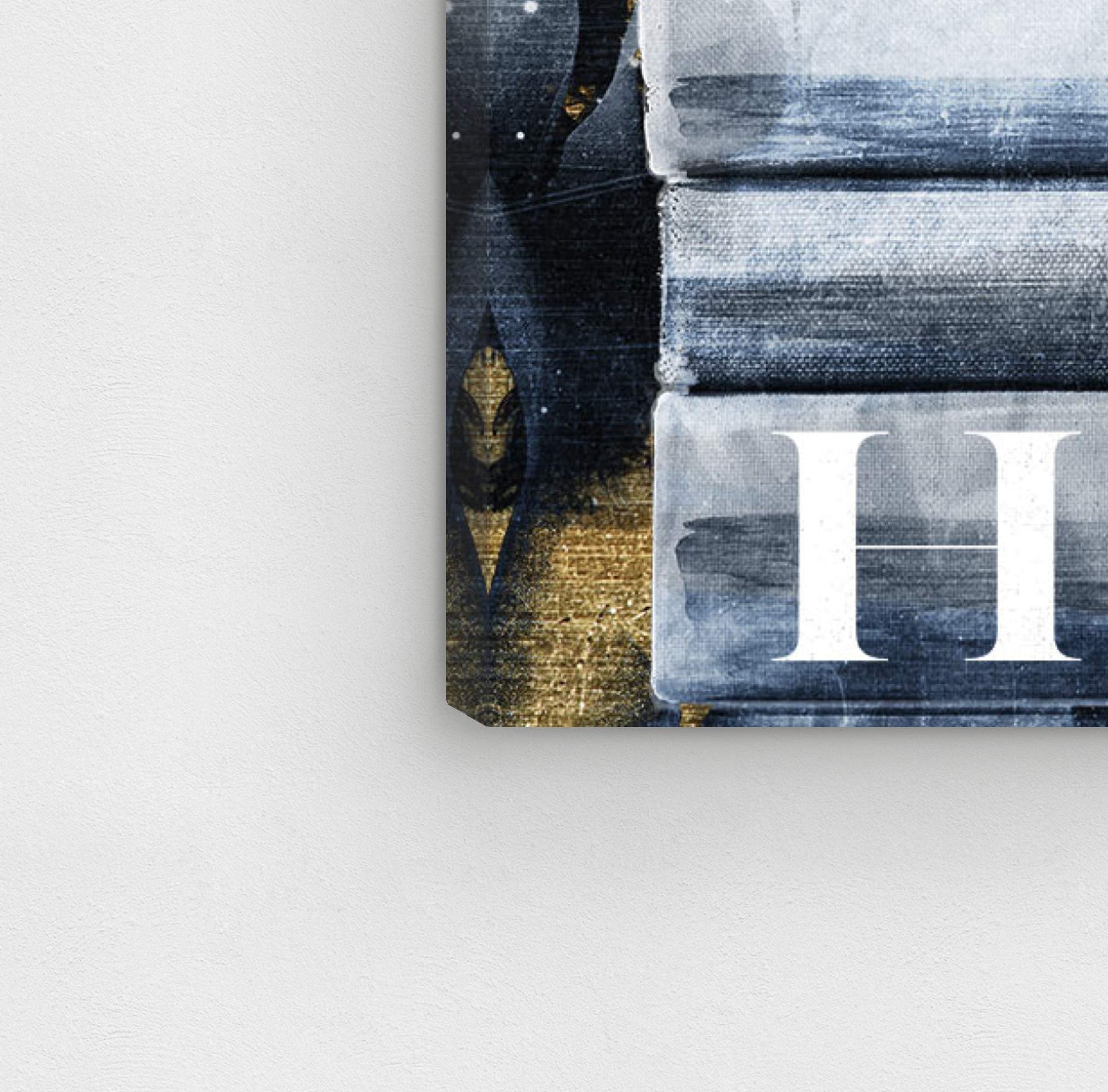 Oliver Gal Artist Co. 'Fashion Rules' Glam Wall Art Canvas Print - 12x12 Inches Gray & Gold Home Decor - Perfect for Living Room, Bedroom & Office Wall Decor