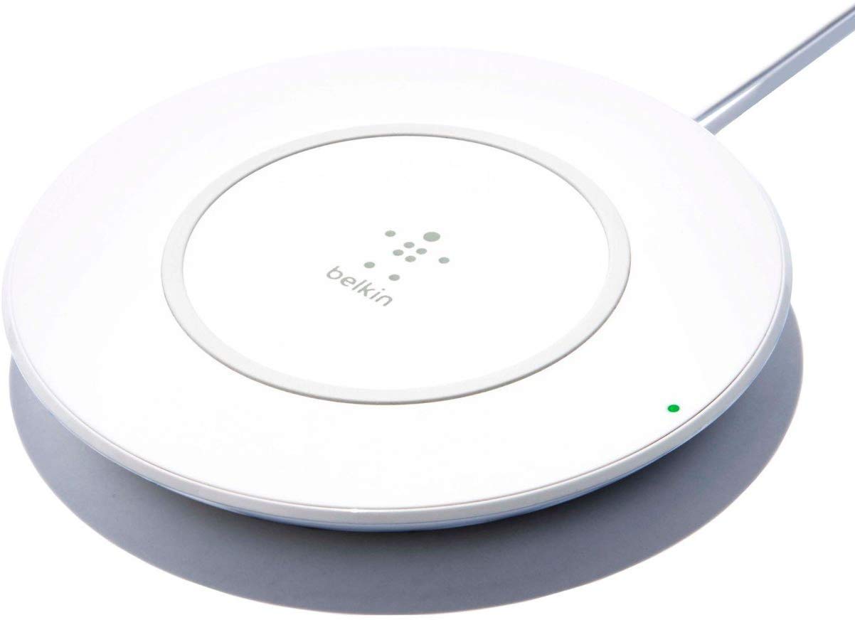 Belkin 7.5W Fast Wireless Charging Pad - Qi Certified for iPhone, Samsung Galaxy & AirPods - EU Plug (White) | Perfect for Bedside, Office & Car Charging