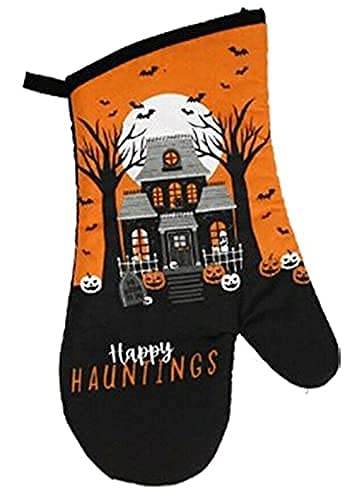 Halloween Kitchen Set - 3-Piece Towel, Mitt & Pot Holders for Spooky Cooking