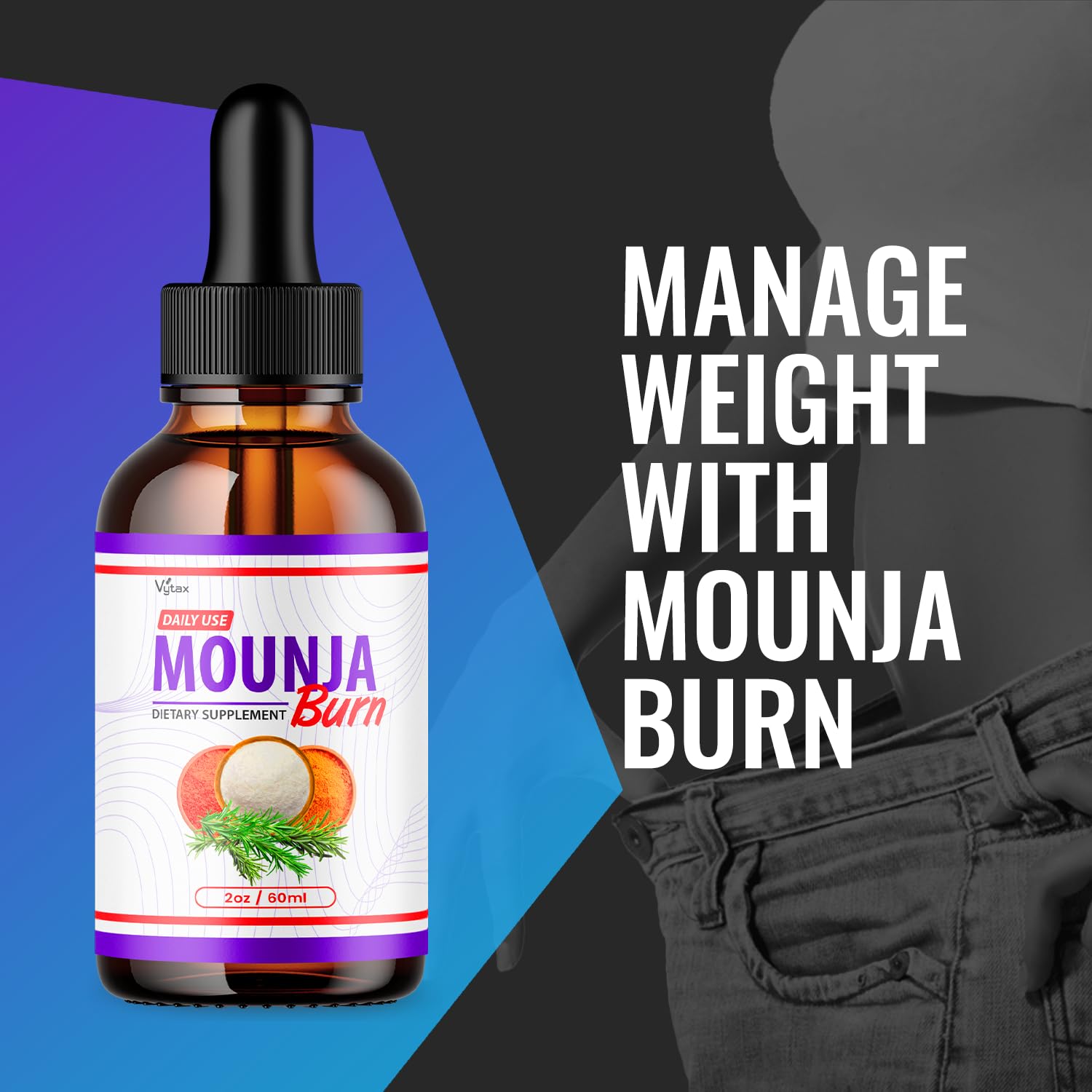 (5 Pack) Mounja Burn Drops - Official Mounjaburn Liquid Dietary Supplement, Maximum Strength All-Natural Vitamin Drops with Advanced Formula (10oz Each) - Supports Weight Loss & Metabolism Boost for Tea Drinkers & Healthy Lifestyle