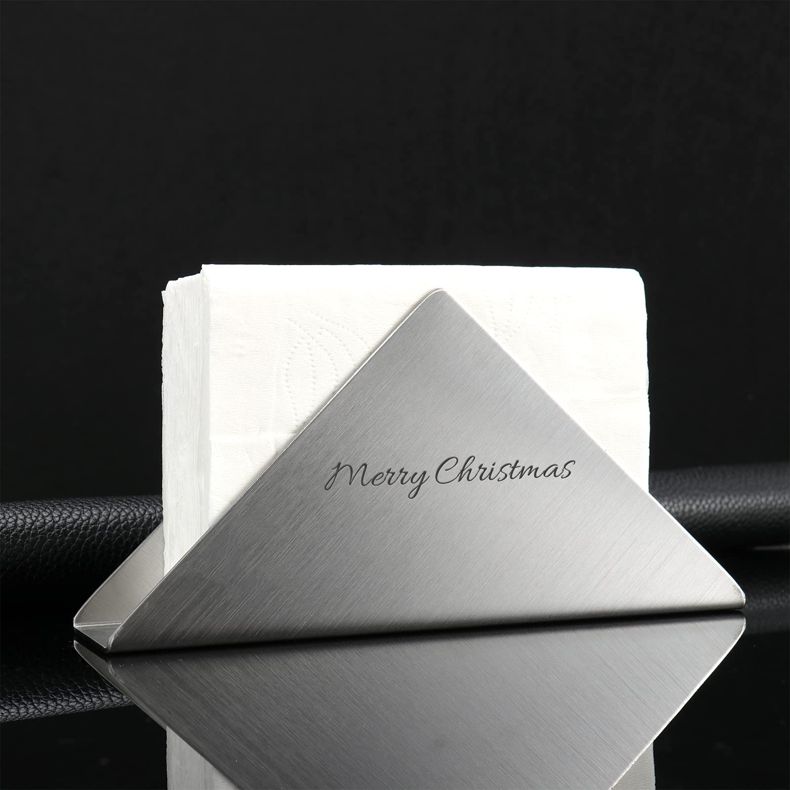 Personalized Stainless Steel Heavy Duty Napkin Holder - Country Style Kitchen & Bar Tableware for Dining Tables, Countertops - Golden (Perfect for Home Decor, Restaurants & Wedding Decorations)