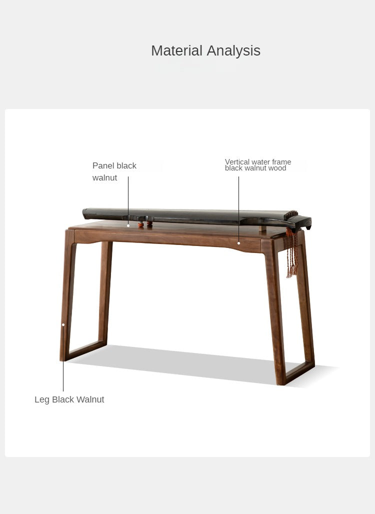 Premium Black Walnut & Oak Solid Wood Desk - Handcrafted Office Desk for Home & Workspace - Durable Writing Table for Study, Work & Remote Office