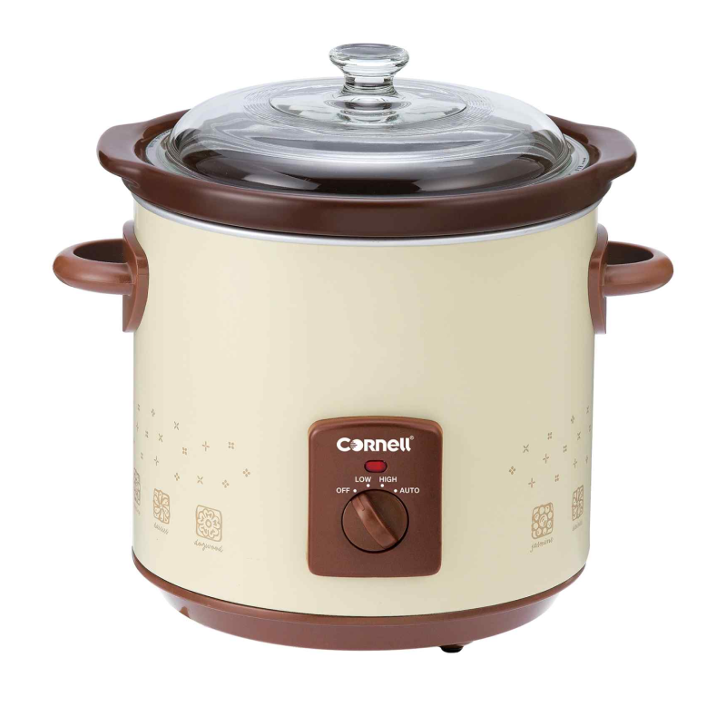 Cornell CSCD35C 3L Slow Cooker - Digital Programmable Crock Pot for Soups, Stews & Meals - Perfect for Family Dinners & Meal Prep