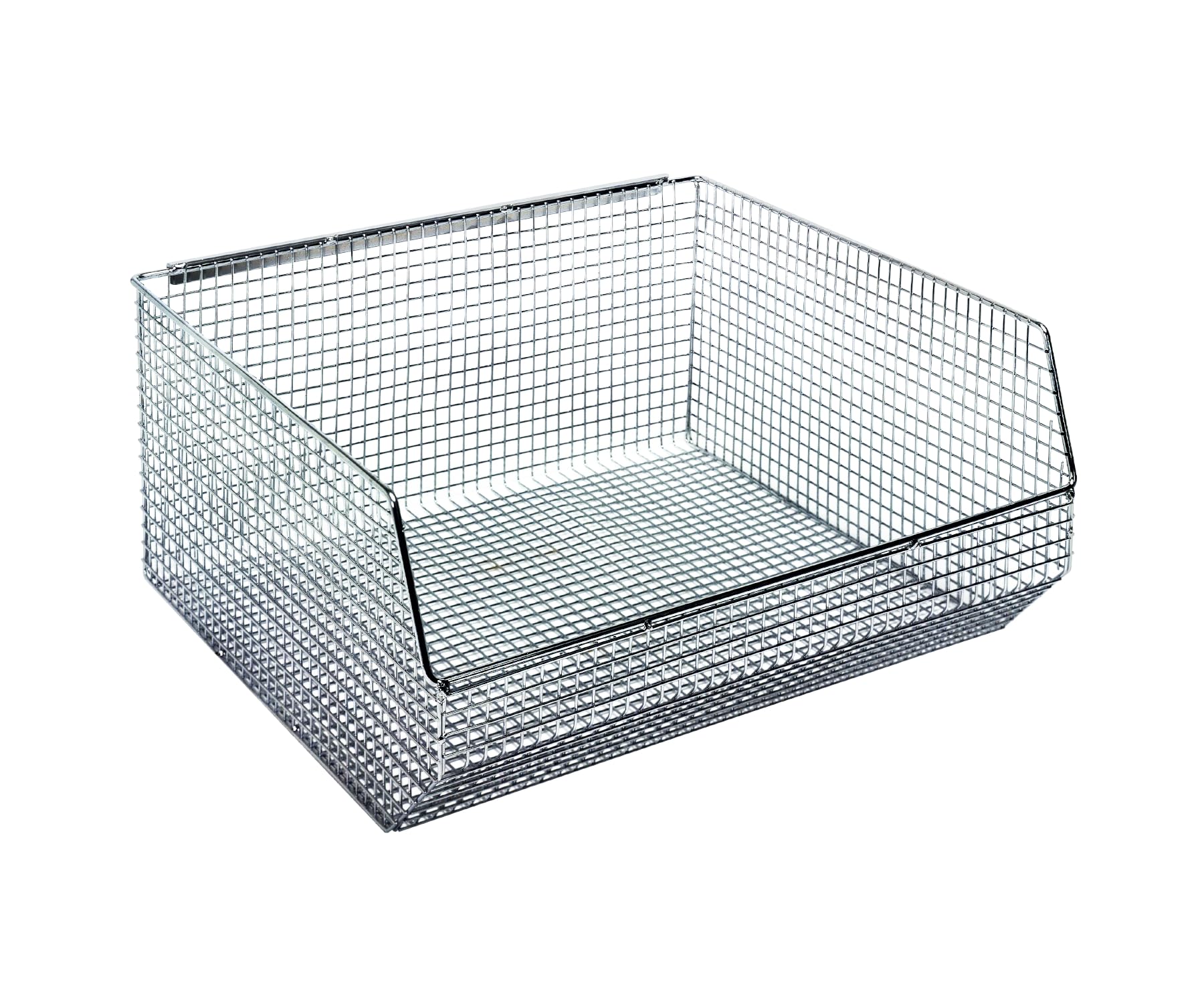Ultra MESH BIN Chrome - Premium Storage Organizer for Home, Office & Garage - Durable Wire Mesh Baskets for Closet, Pantry & Laundry Room Organization