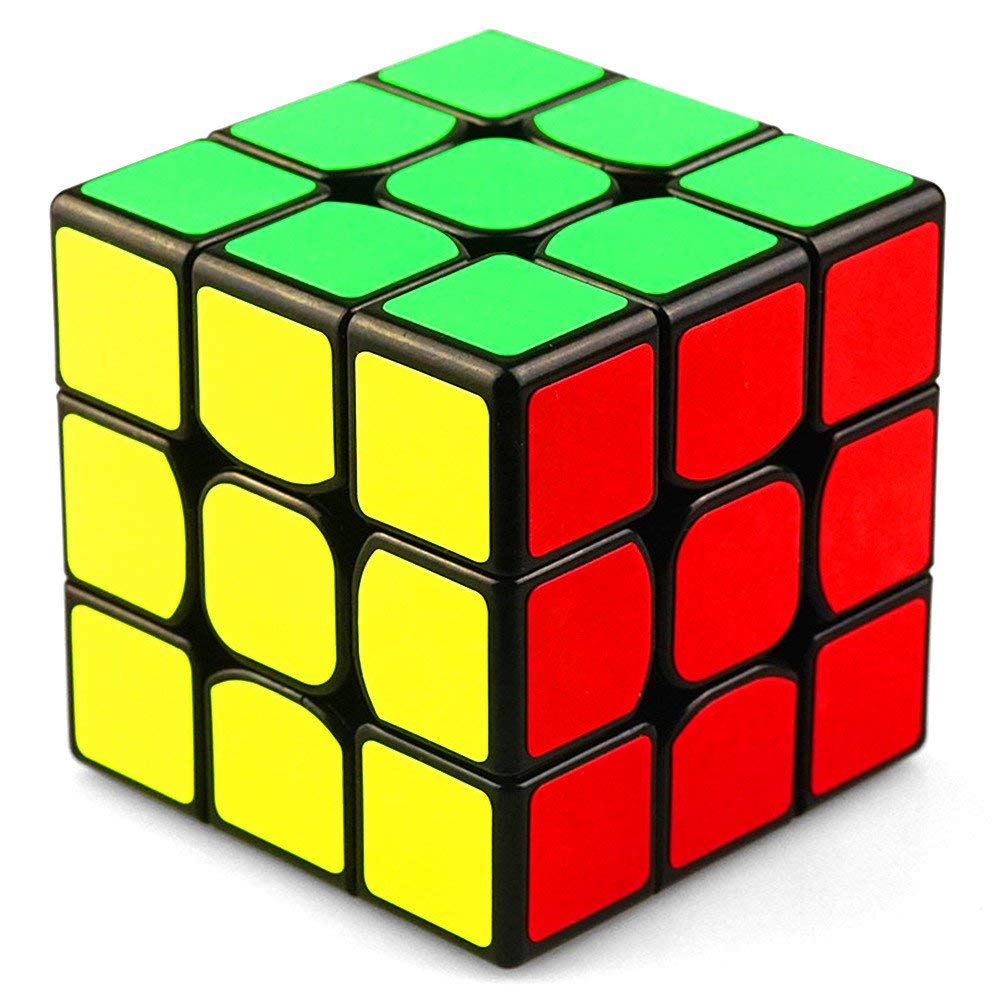 D ETERNAL Sengs Magic Speed Cube 3x3x3 - High Speed Smooth Turning Puzzle Cube for Adults & Kids - Brain Teaser Game Toy with Black Base - Perfect for Stress Relief, Competition & Skill Development