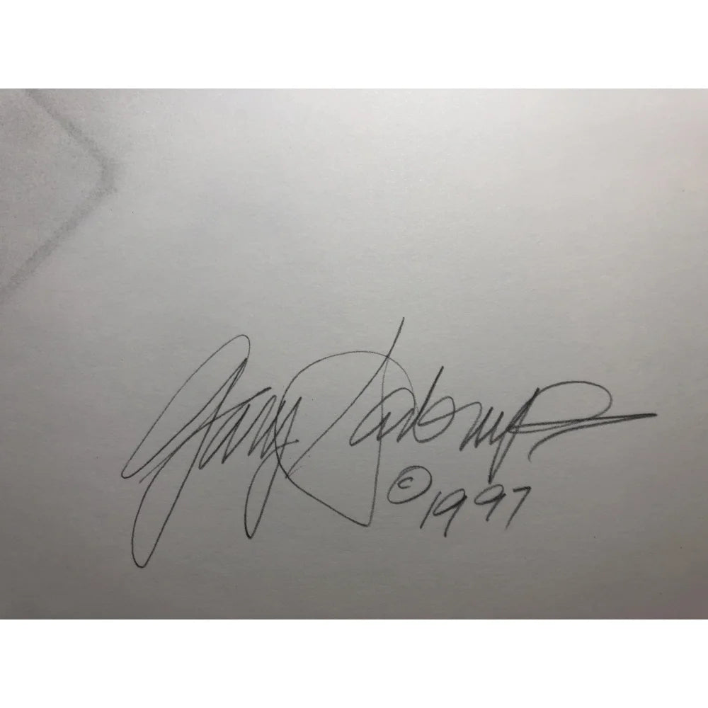 Gary Saderup Signed Kurt Cobain 20x24 Inch Lithograph Poster - Authentic Nirvana Band Memorabilia for Music Fans & Home Decor